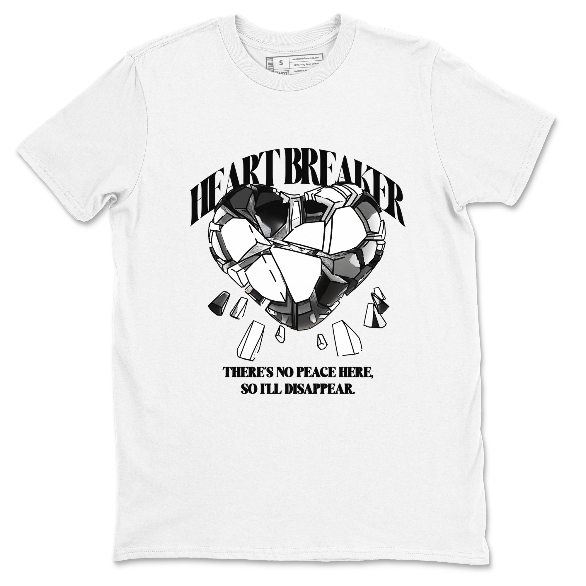 1s Black White shirt to match jordans Heart Breaker sneaker tees Air Jordan 1 High OG Black White Drip Gear Zone unisex cotton White 2 crew neck shirt