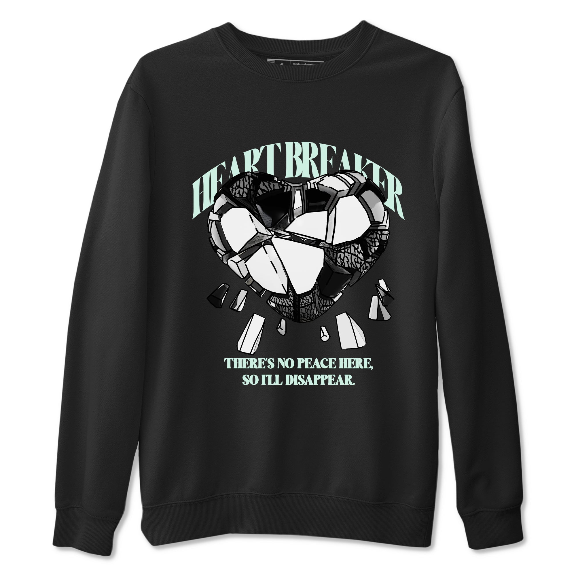 3s Green Glow shirt to match jordans Heart Breaker sneaker tees Air Jordan 3 Green Glow Drip Gear Zone unisex cotton Black 2 crew neck shirt
