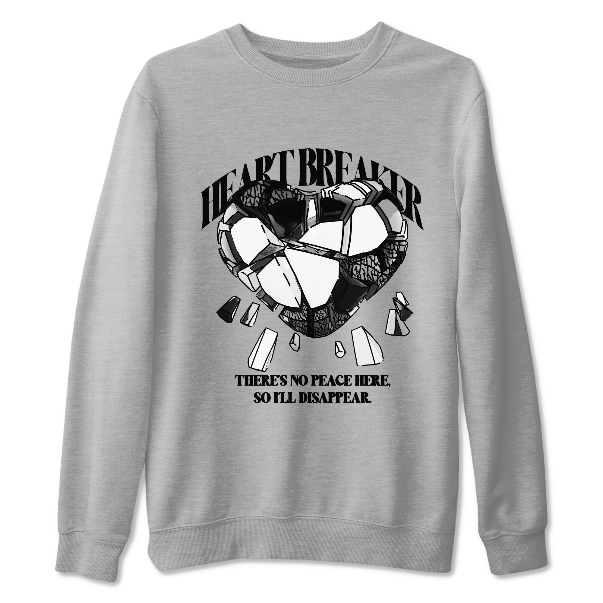 3s Green Glow shirt to match jordans Heart Breaker sneaker tees Air Jordan 3 Green Glow Drip Gear Zone unisex cotton Heather Grey 2 crew neck shirt