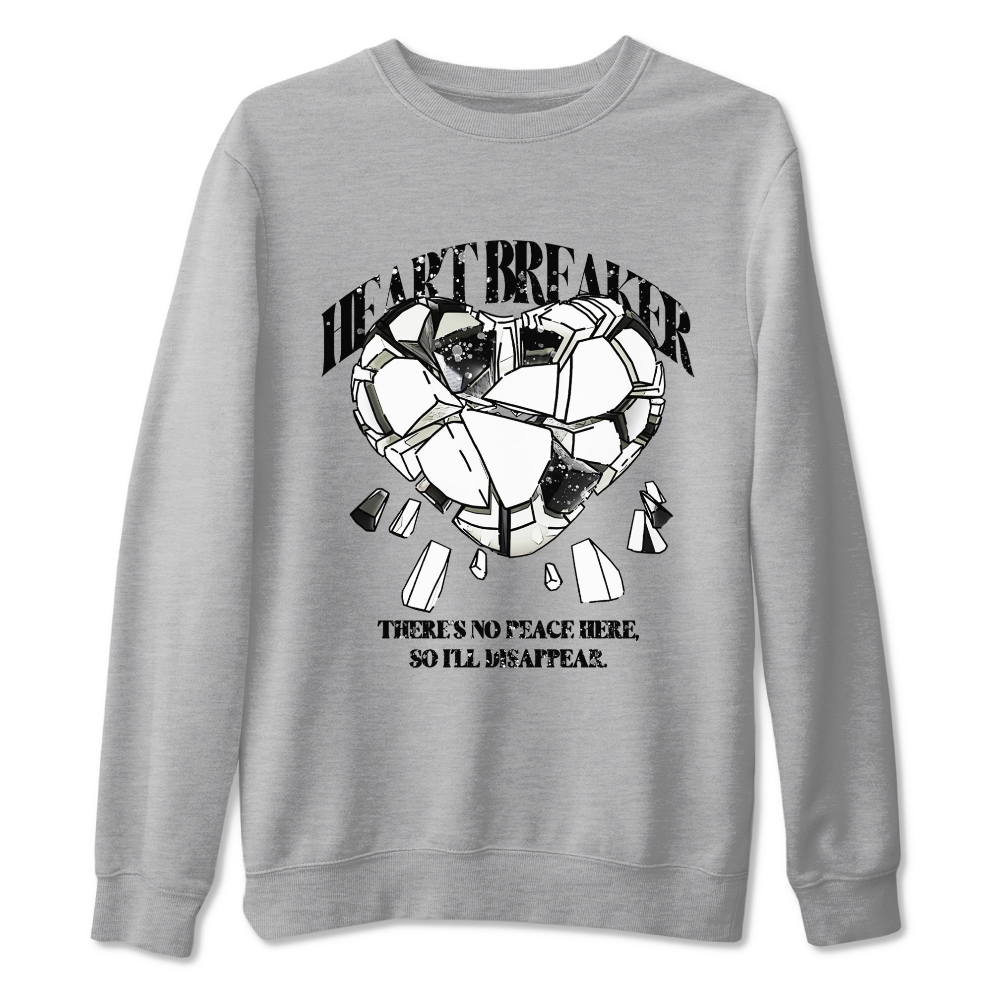 5s Sail shirt to match jordans Heart Breaker sneaker tees Air Jordan 5 Sail Drip Gear Zone unisex cotton Heather Grey 2 crew neck shirt