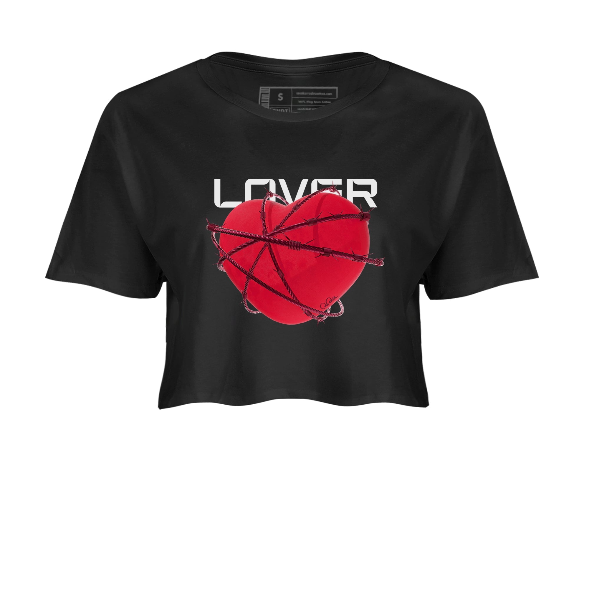 Air Force 1 Layers of Love shirt to match jordans Heart Lover sneaker tees af1 Layers of Love Drip Gear Zone Black 2 crop length shirt
