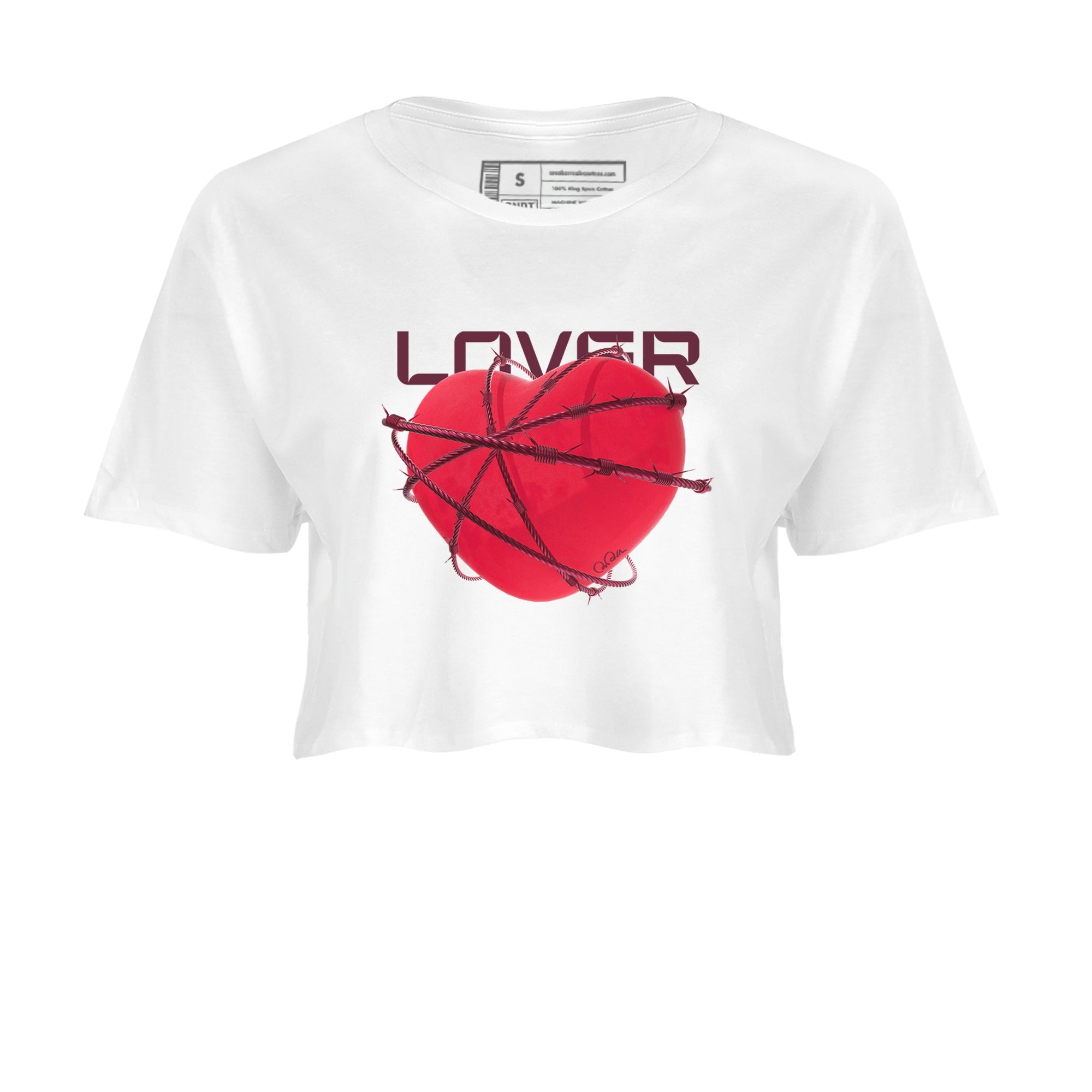 Air Force 1 Layers of Love shirt to match jordans Heart Lover sneaker tees af1 Layers of Love Drip Gear Zone White 2 crop length shirt
