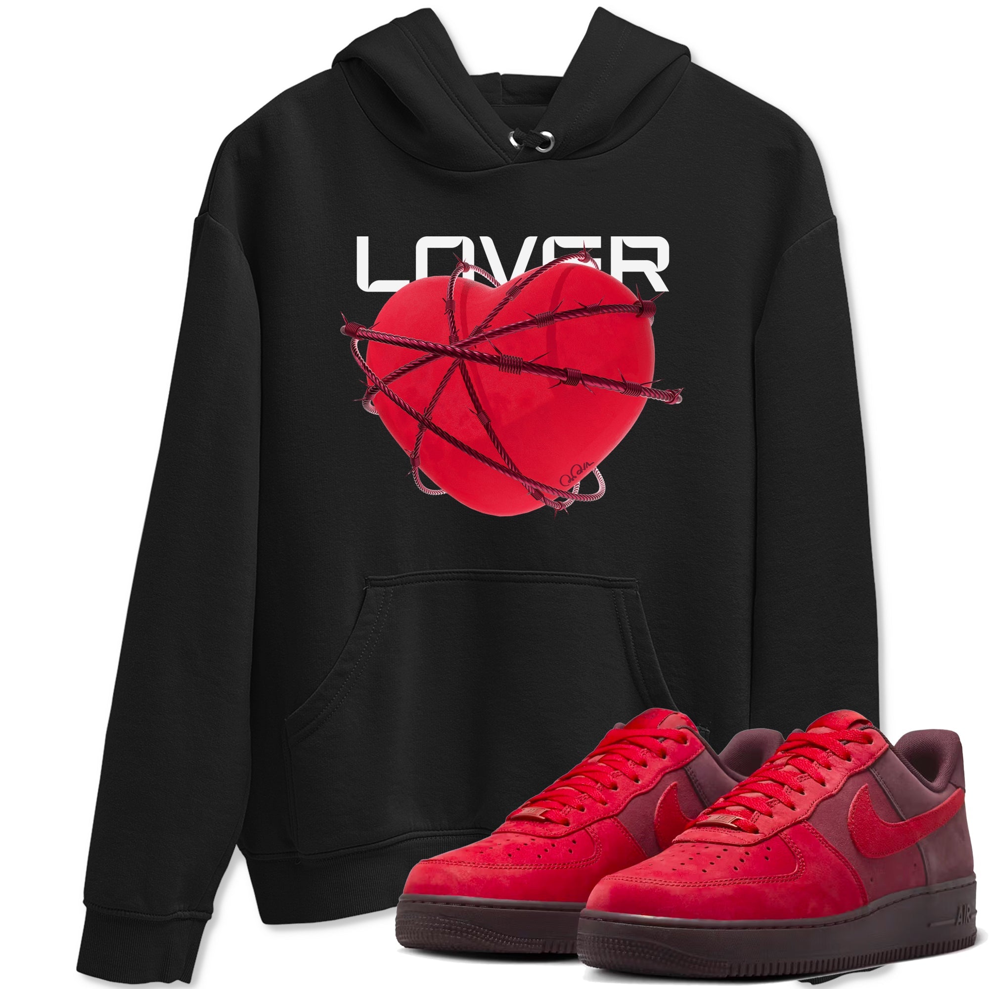 Air Force 1 Layers of Love shirt to match jordans Heart Lover sneaker tees af1 Layers of Love Drip Gear Zone unisex cotton Black 1 crew neck shirt
