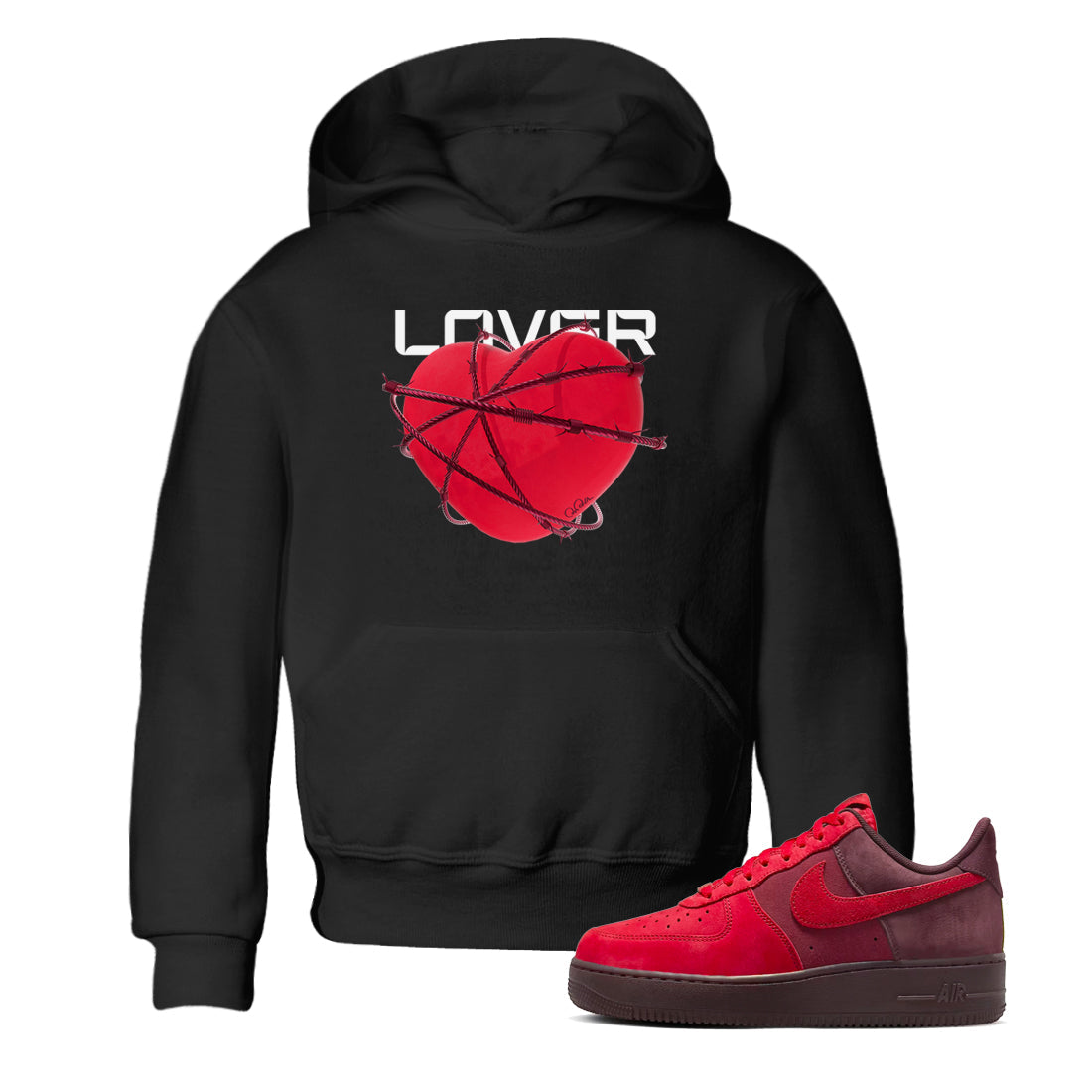 Air Force 1 Layers of Love shirt to match jordans Heart Lover sneaker tees af1 Layers of Love Drip Gear Zone baby toddler Black 1 cotton Shirt