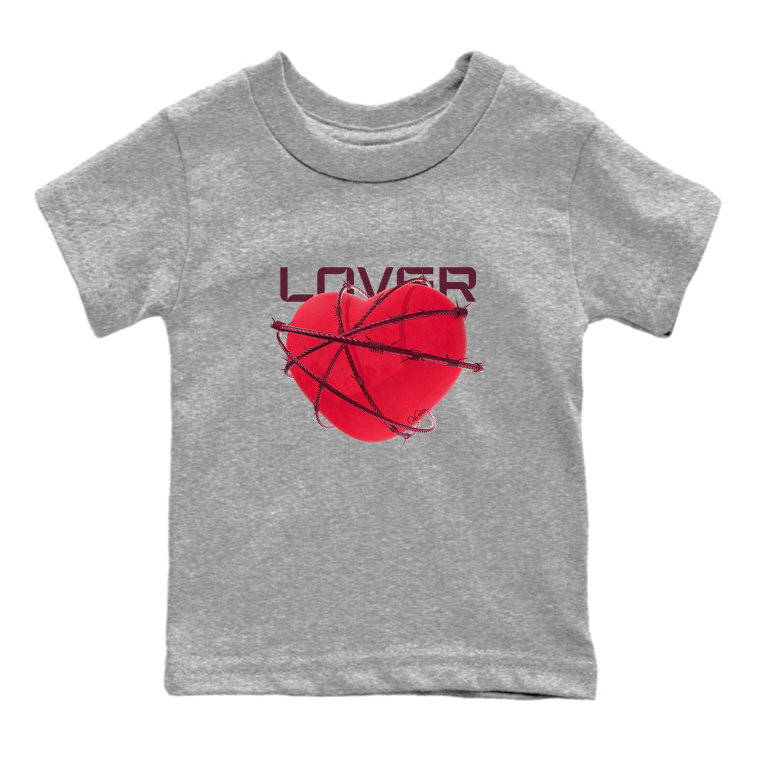 Air Force 1 Layers of Love shirt to match jordans Heart Lover sneaker tees af1 Layers of Love Drip Gear Zone baby toddler Heather Grey 2 cotton Shirt