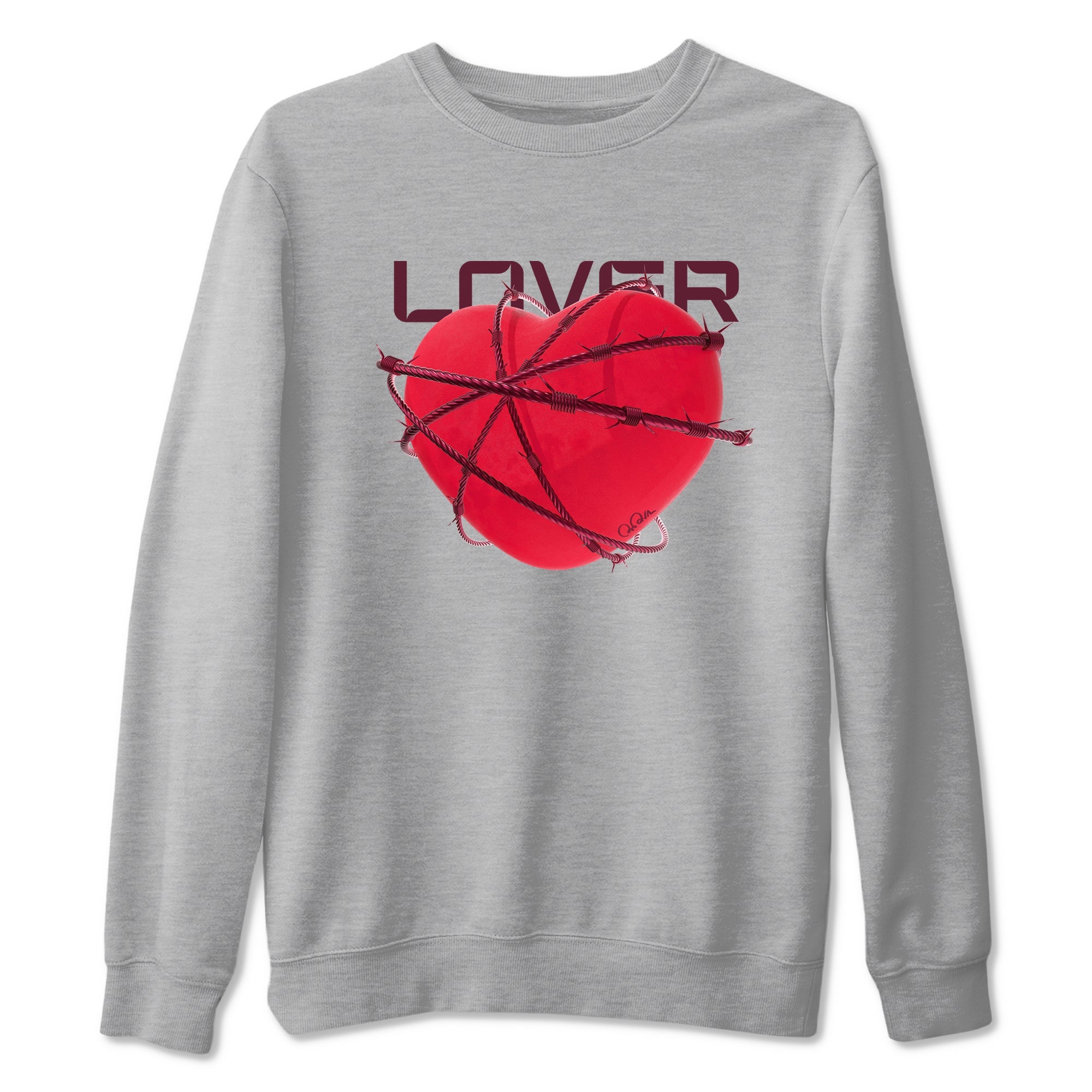Air Force 1 Layers of Love shirt to match jordans Heart Lover sneaker tees af1 Layers of Love Drip Gear Zone unisex cotton Heather Grey 2 crew neck shirt