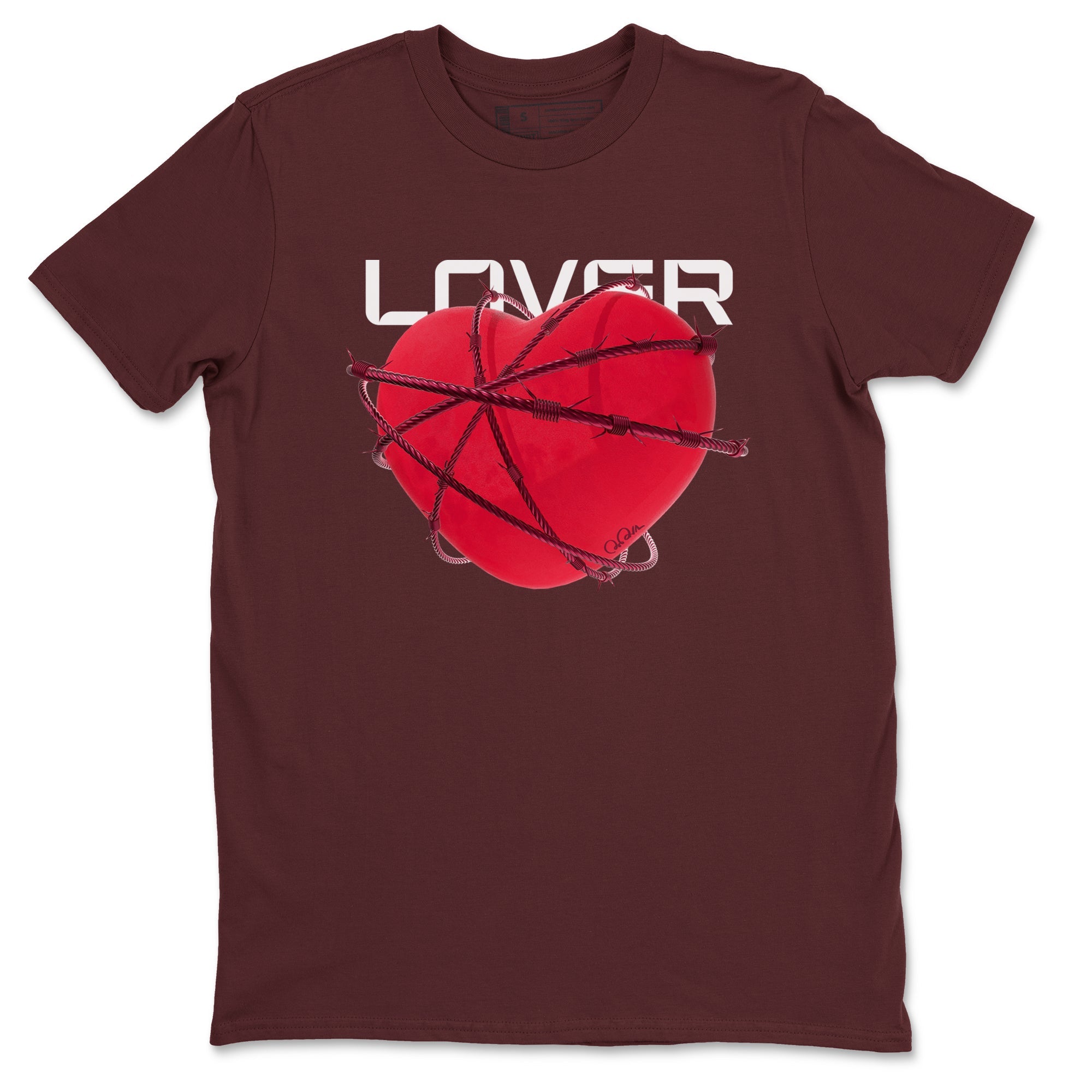 Air Force 1 Layers of Love shirt to match jordans Heart Lover sneaker tees af1 Layers of Love Drip Gear Zone unisex cotton Maroon 2 crew neck shirt