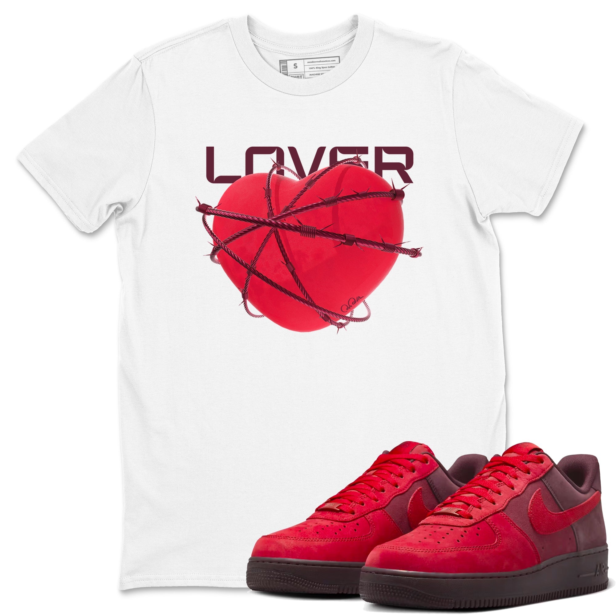 Air Force 1 Layers of Love shirt to match jordans Heart Lover sneaker tees af1 Layers of Love Drip Gear Zone unisex cotton White 1 crew neck shirt