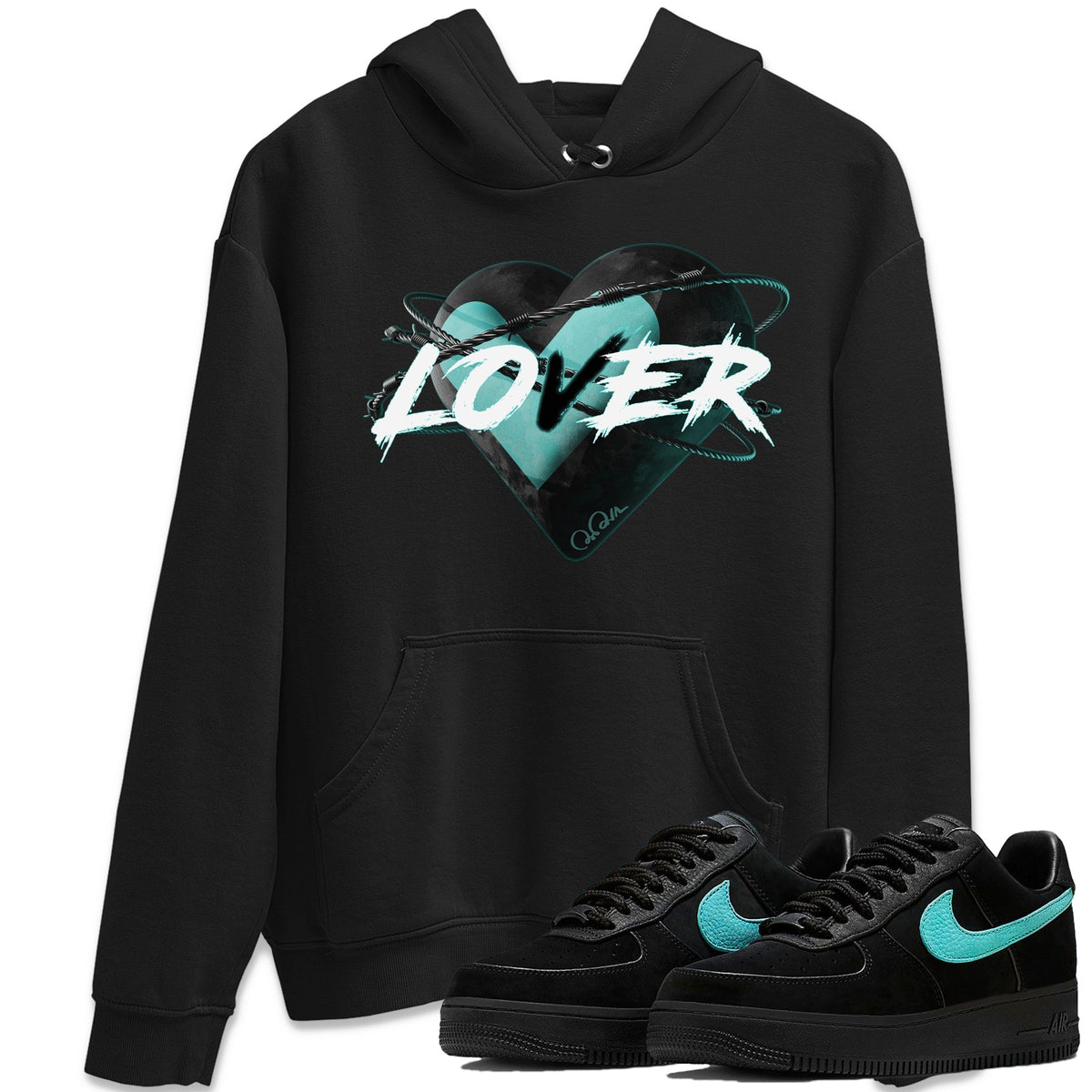 Air Force 1 Tiffany Shirt To Match Jordans Heart Lover Sneaker Tees Nike Tiffany AF1Drip Gear Zone Sneaker Matching Clothing Unisex Shirts Black 1