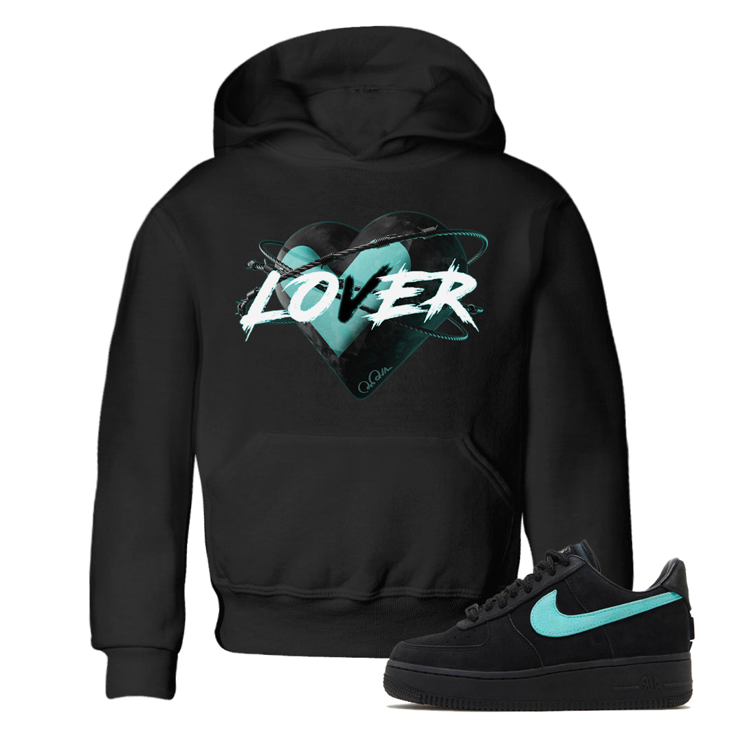 Air Force 1 Tiffany Heart Lover Baby and Kids Sneaker Tees Nike Tiffany AF1Kids Sneaker Tees Washing and Care Tip