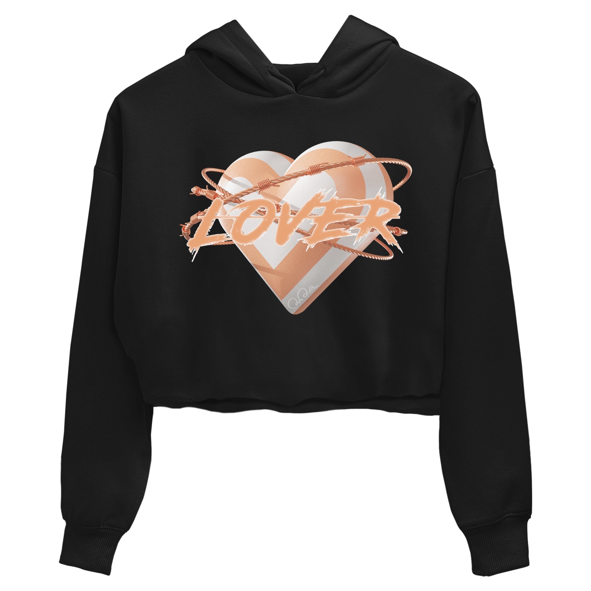 Air Jordan 1 Paraline shirt to match jordans Heart Lover Streetwear Sneaker Shirt AJ1Paraline Drip Gear Zone Sneaker Matching Clothing Black 2 Crop T-Shirt