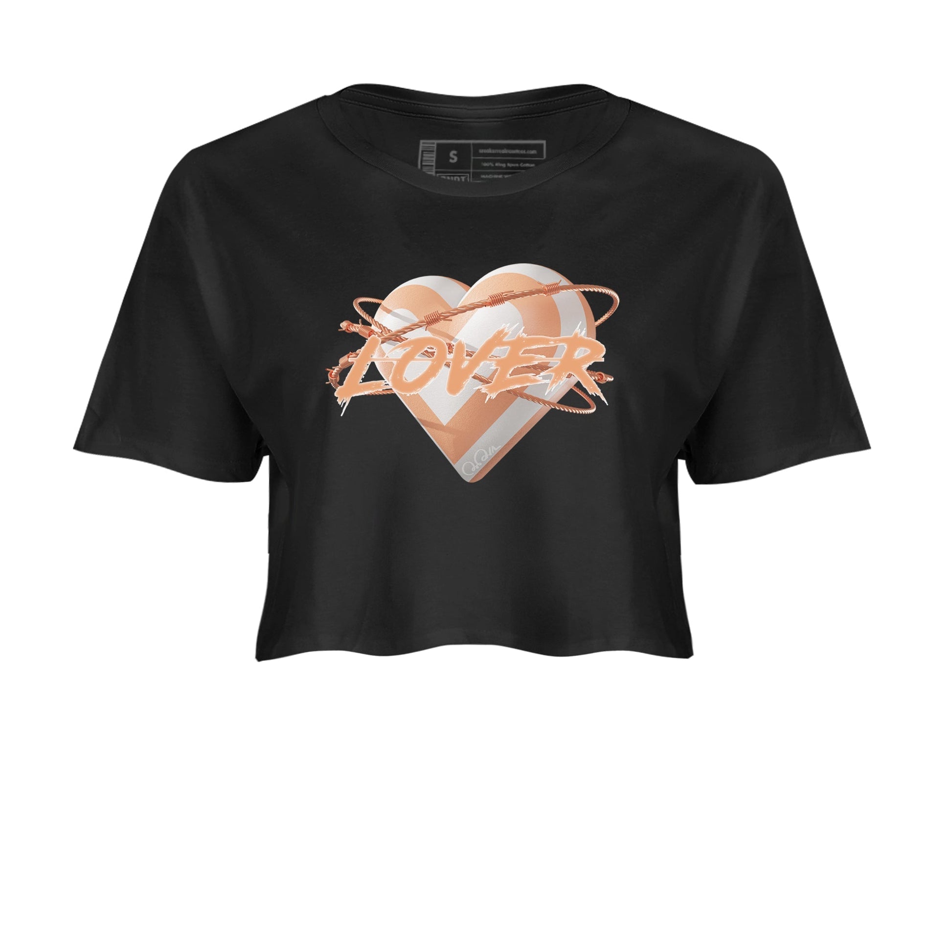 Air Jordan 1 Paraline shirt to match jordans Heart Lover Streetwear Sneaker Shirt AJ1Paraline Drip Gear Zone Sneaker Matching Clothing Black 2 Crop T-Shirt