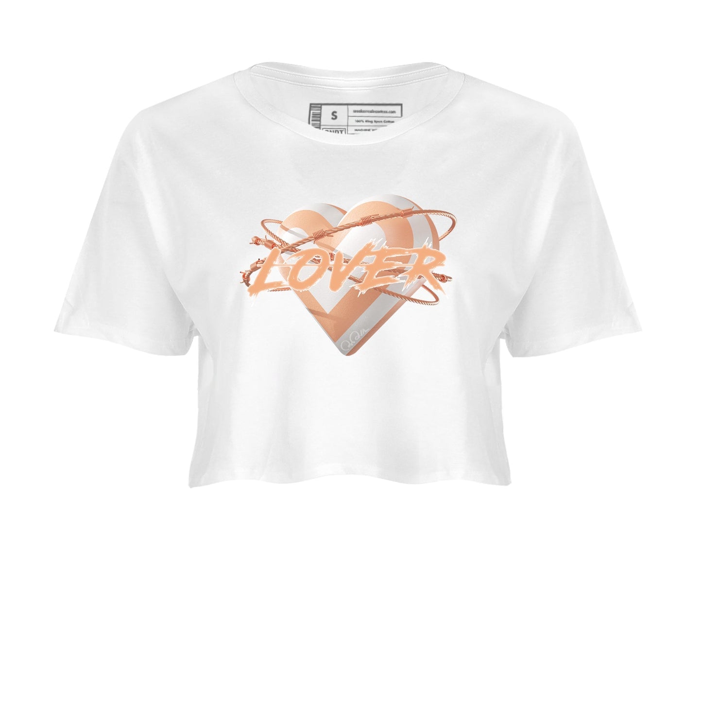 Air Jordan 1 Paraline shirt to match jordans Heart Lover Streetwear Sneaker Shirt AJ1Paraline Drip Gear Zone Sneaker Matching Clothing White 2 Crop T-Shirt