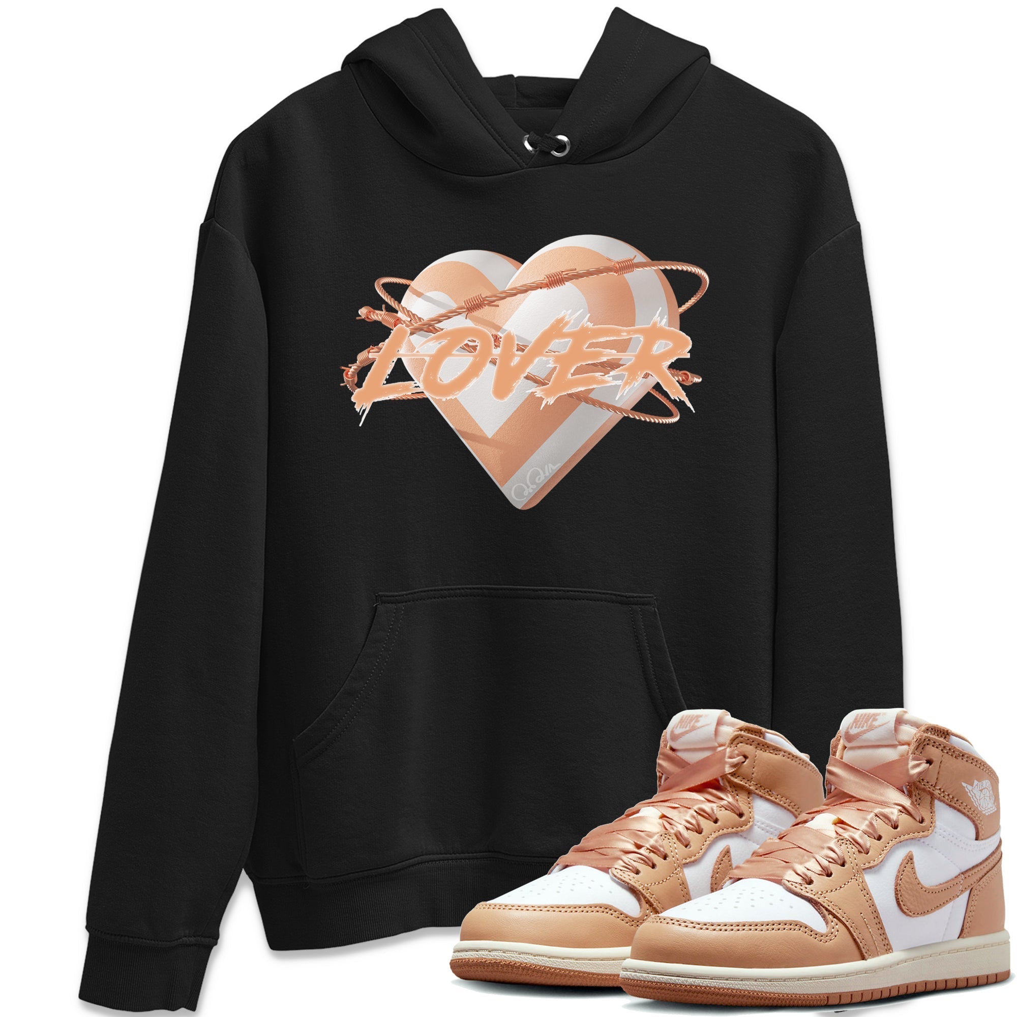 Air Jordan 1 Paraline shirt to match jordans Heart Lover Streetwear Sneaker Shirt AJ1Paraline Drip Gear Zone Sneaker Matching Clothing Unisex Black 1 T-Shirt
