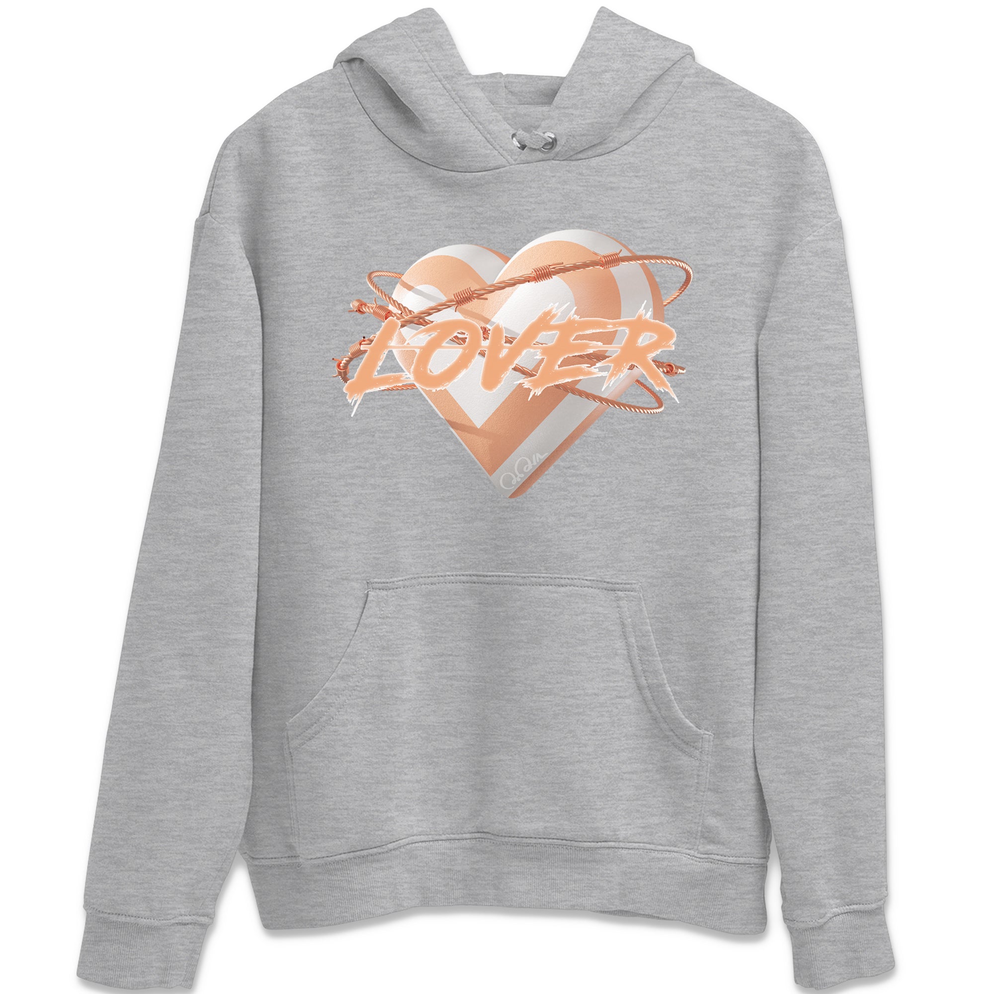 Air Jordan 1 Paraline shirt to match jordans Heart Lover Streetwear Sneaker Shirt AJ1Paraline Drip Gear Zone Sneaker Matching Clothing Unisex Heather Grey 2 T-Shirt