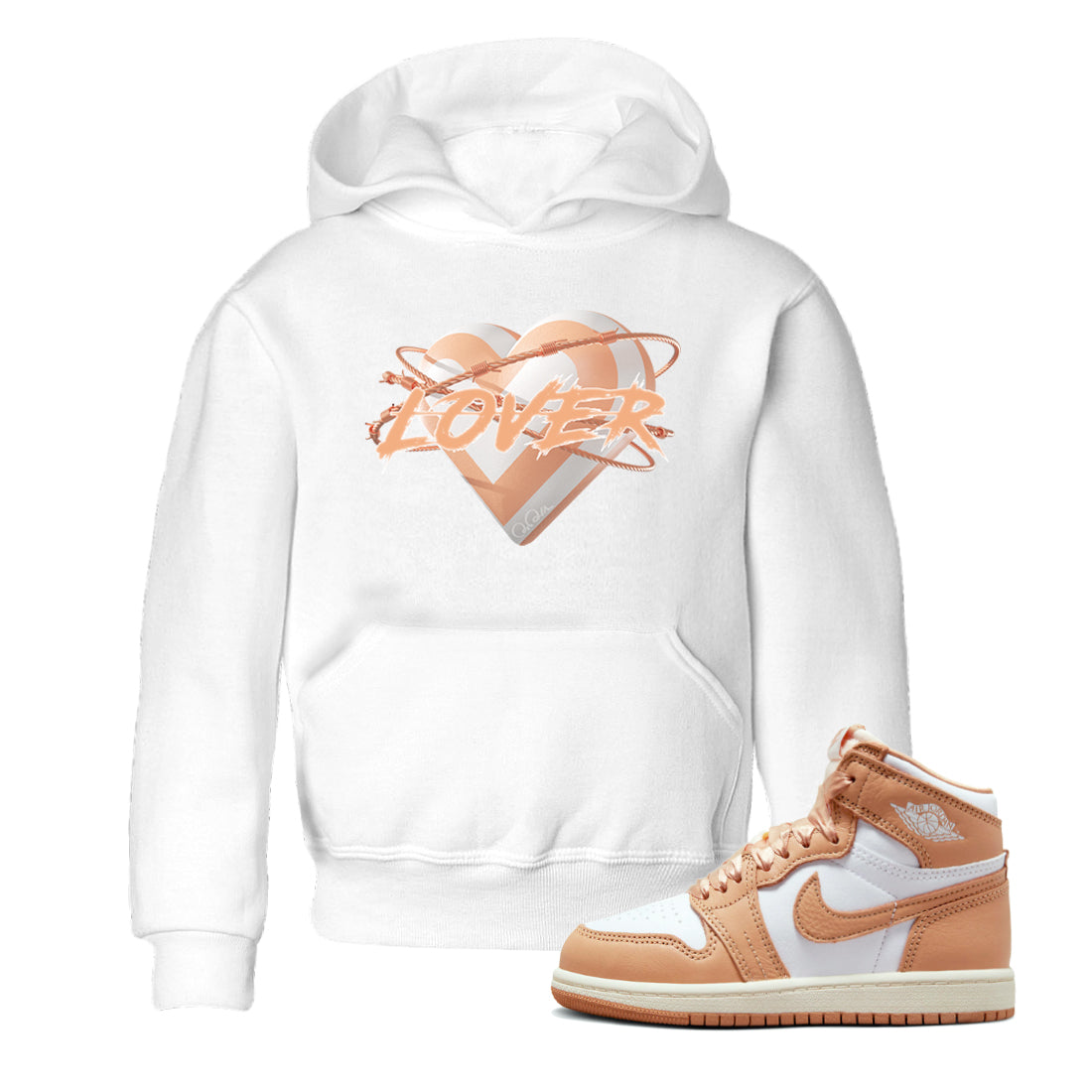 Air Jordan 1 Paraline shirt to match jordans Heart Lover Streetwear Sneaker Shirt AJ1Paraline Drip Gear Zone Sneaker Matching Clothing Baby Toddler White 1 T-Shirt
