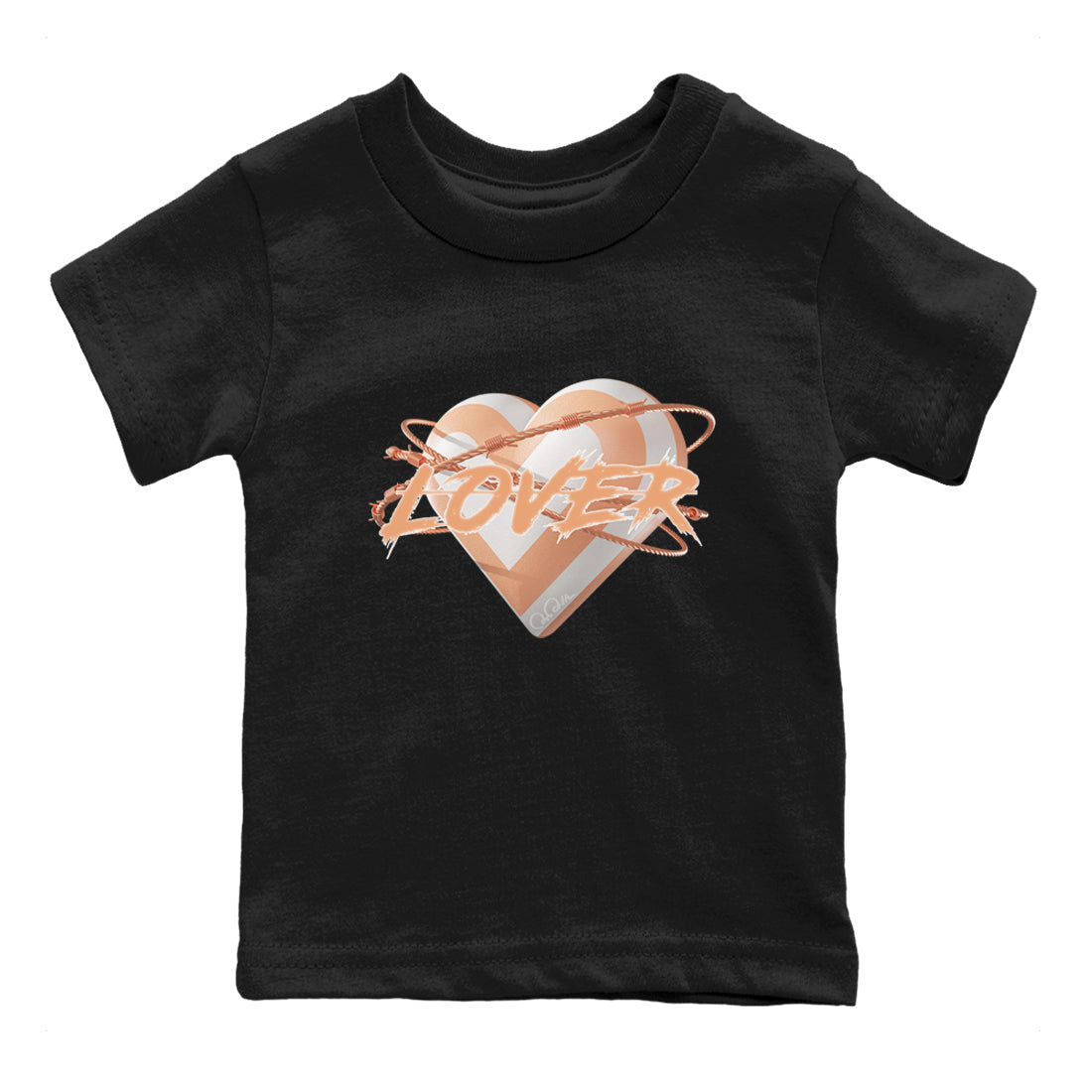 Air Jordan 1 Paraline shirt to match jordans Heart Lover Streetwear Sneaker Shirt AJ1Paraline Drip Gear Zone Sneaker Matching Clothing Baby Toddler Black 2 T-Shirt