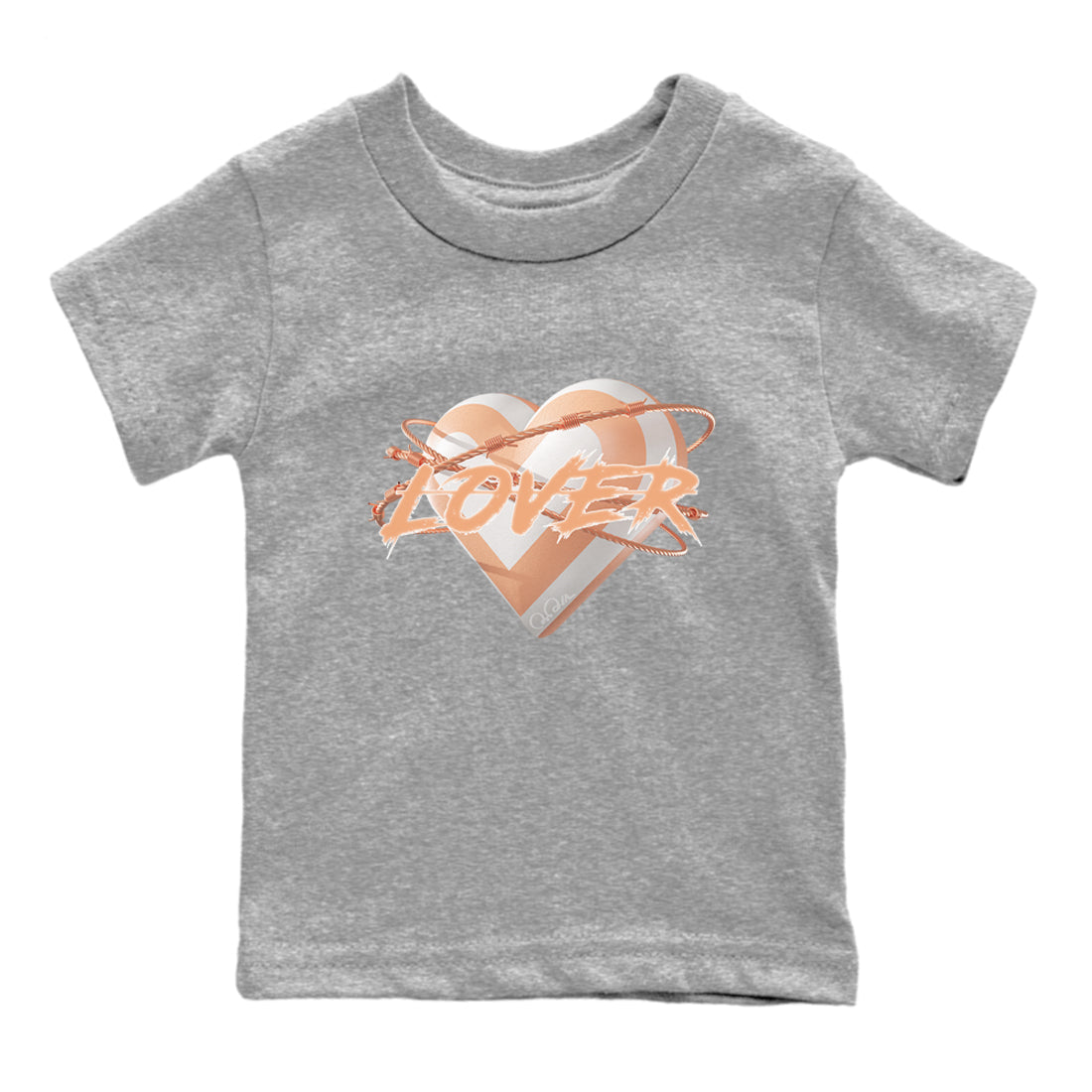 Air Jordan 1 Paraline shirt to match jordans Heart Lover Streetwear Sneaker Shirt AJ1Paraline Drip Gear Zone Sneaker Matching Clothing Baby Toddler Heather Grey 2 T-Shirt