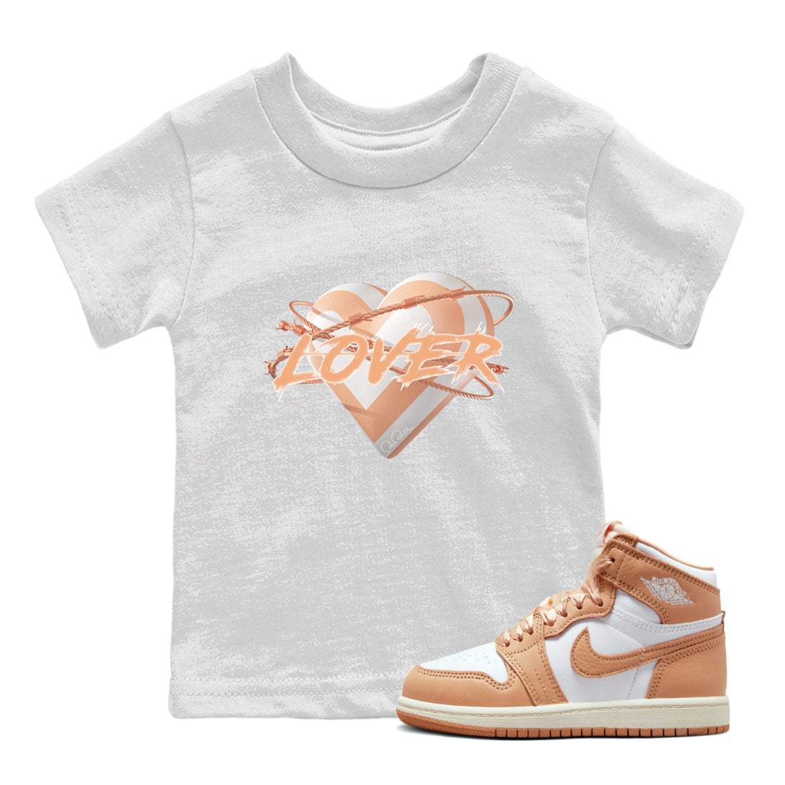Air Jordan 1 Paraline shirt to match jordans Heart Lover Streetwear Sneaker Shirt AJ1Paraline Drip Gear Zone Sneaker Matching Clothing Baby Toddler White 1 T-Shirt