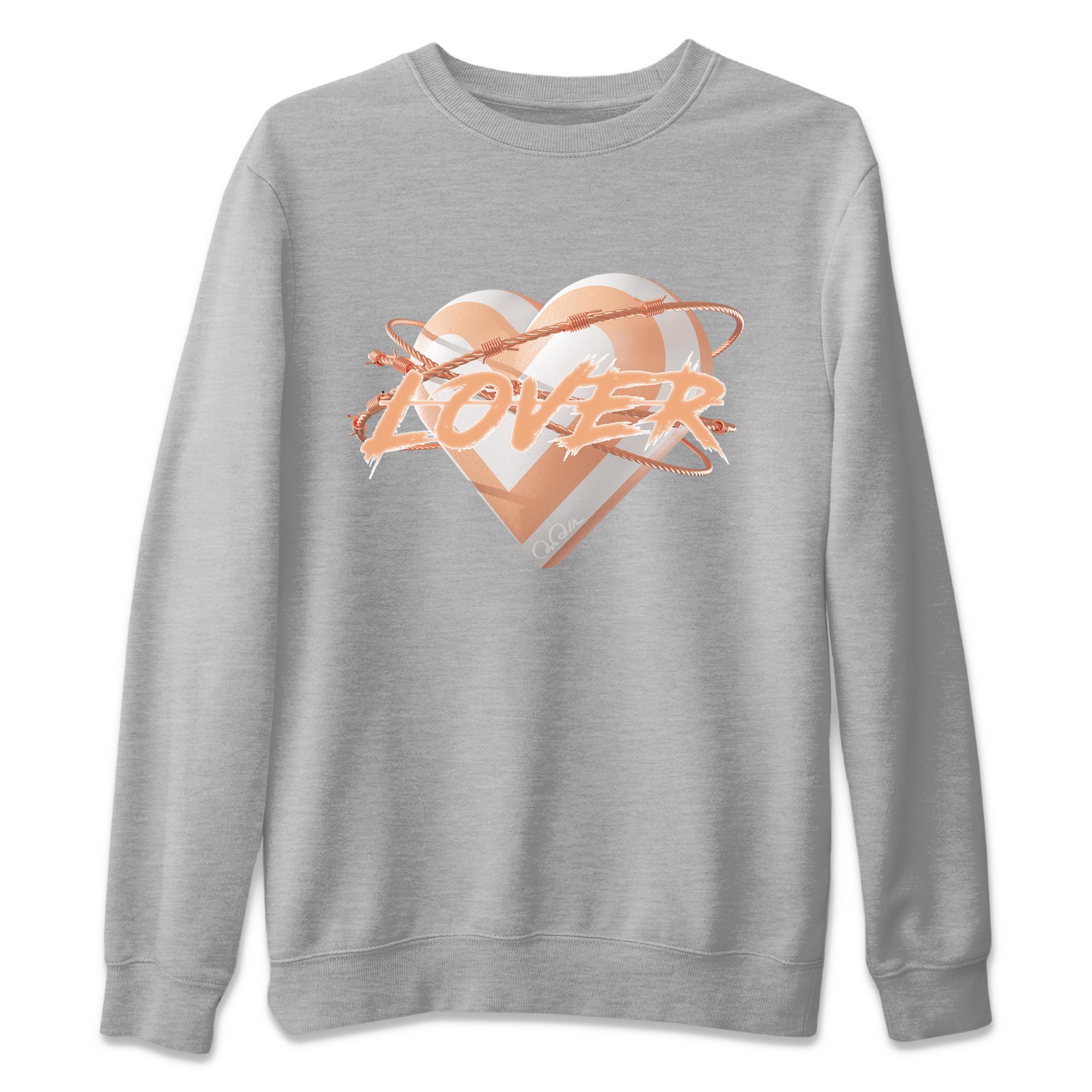 Air Jordan 1 Paraline shirt to match jordans Heart Lover Streetwear Sneaker Shirt AJ1Paraline Drip Gear Zone Sneaker Matching Clothing Unisex Heather Grey 2 T-Shirt