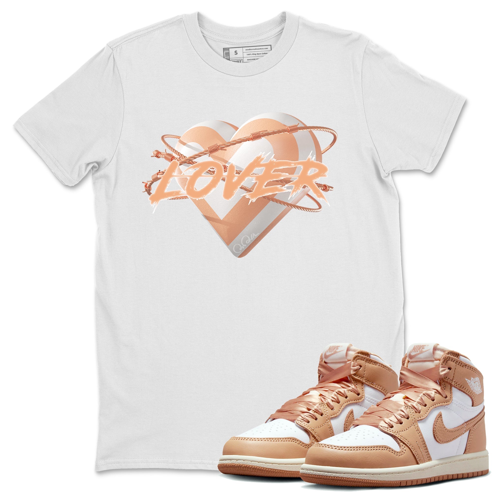 Air Jordan 1 Paraline shirt to match jordans Heart Lover Streetwear Sneaker Shirt AJ1Paraline Drip Gear Zone Sneaker Matching Clothing Unisex White 1 T-Shirt