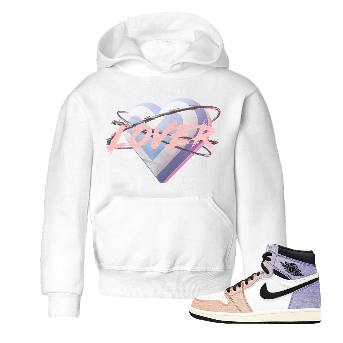 Air Jordan 1 Skyline Shirt To Match Jordans Heart Lover Sneaker Tees AJ1 Skyline Drip Gear Zone Sneaker Matching Clothing Kids Shirts White 1