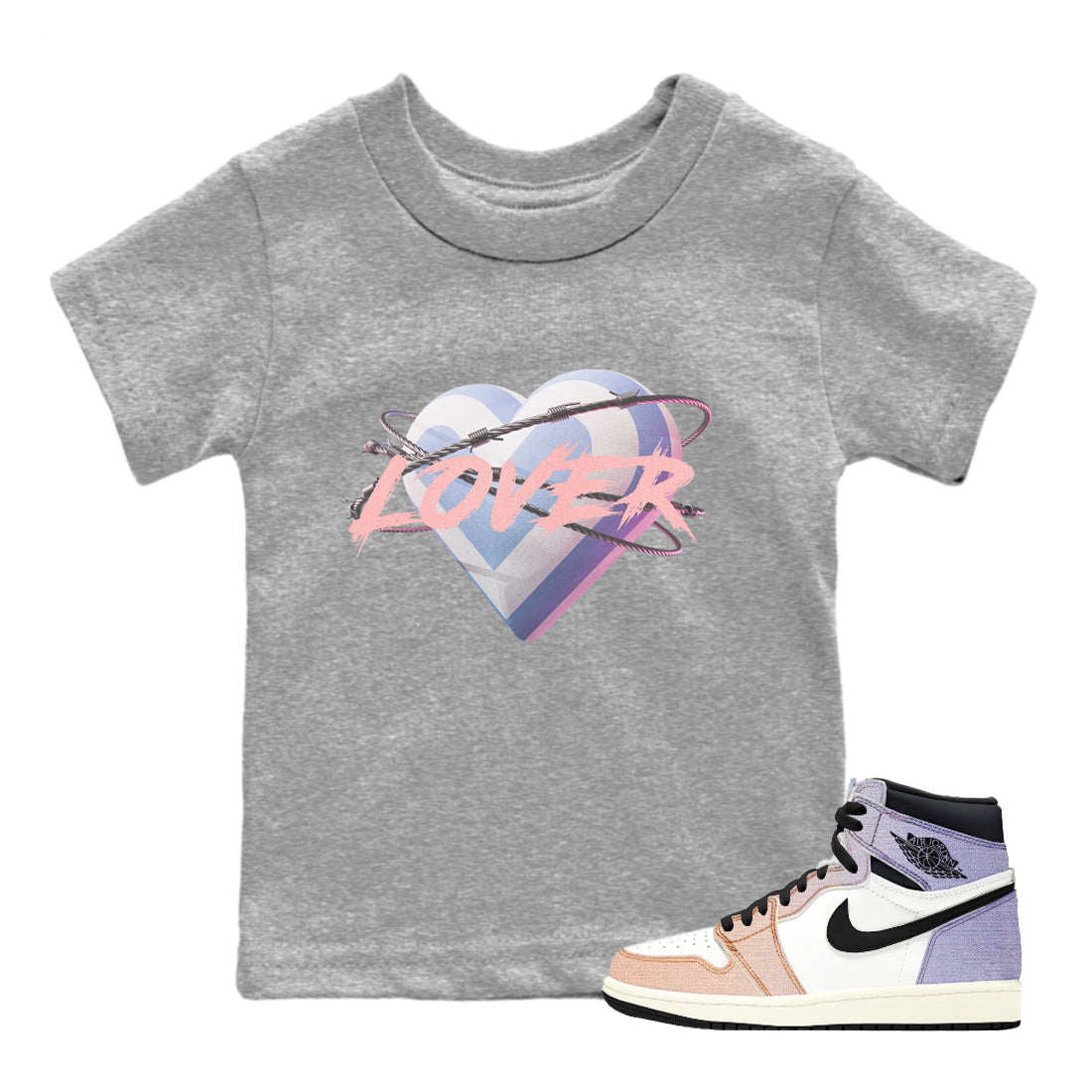Air Jordan 1 Skyline Heart Lover Baby and Kids Sneaker Tees Air Jordan 1 Skyline Kids Sneaker Tees Size Chart