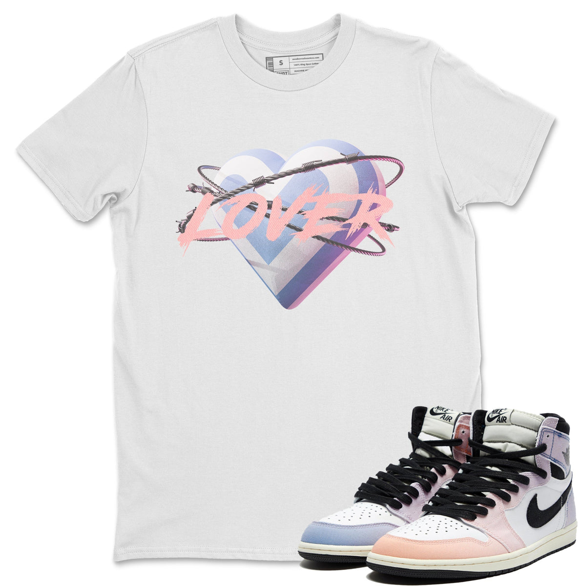 Air Jordan 1 Skyline Shirt To Match Jordans Heart Lover Sneaker Tees AJ1 Skyline Drip Gear Zone Sneaker Matching Clothing Unisex Shirts White 1