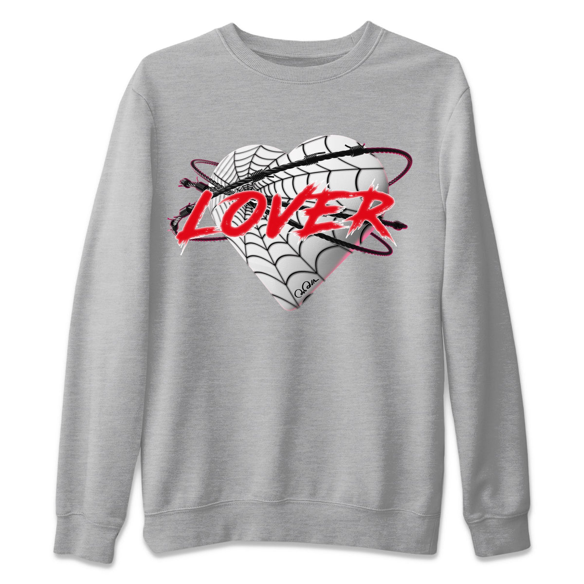 Air Jordan 1 Spider Man Sneaker Match Tees Heart Lover Sneaker Release Tees AJ1 Spider Man Sneaker Release Tees Unisex Shirts Heather Grey 2