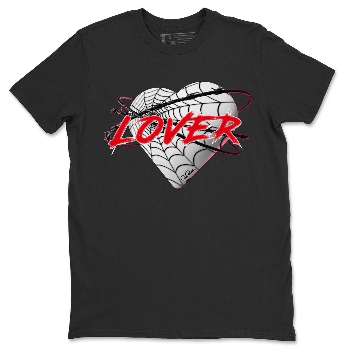 Air Jordan 1 Spider Man Sneaker Match Tees Heart Lover Sneaker Release Tees AJ1 Spider Man Sneaker Release Tees Unisex Shirts Black 2