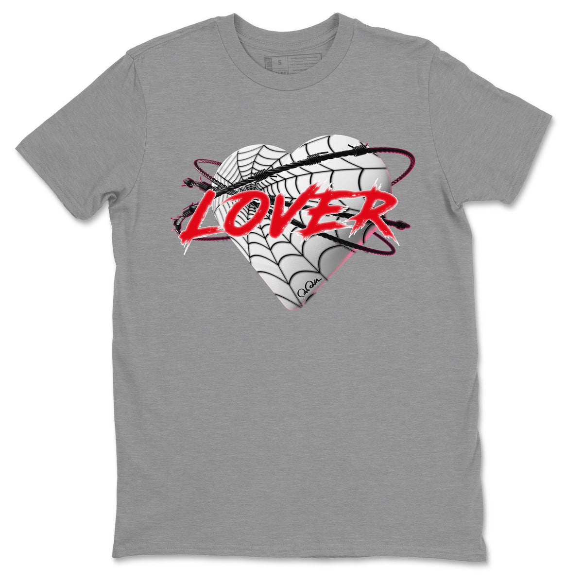 Air Jordan 1 Spider Man Sneaker Match Tees Heart Lover Sneaker Release Tees AJ1 Spider Man Sneaker Release Tees Unisex Shirts Heather Grey 2