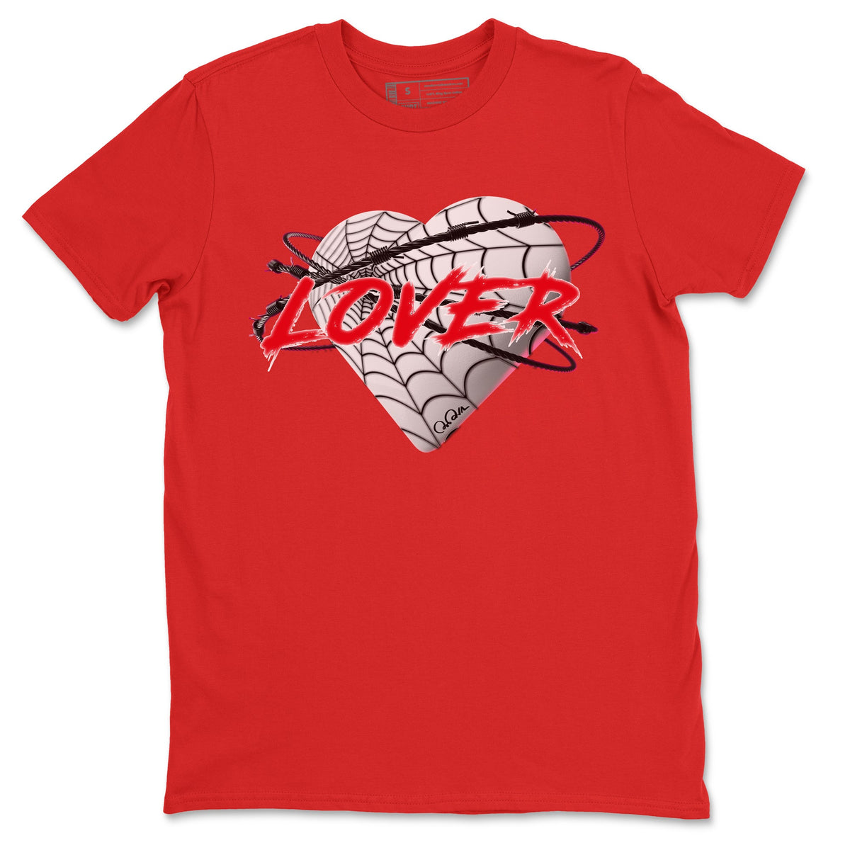 Air Jordan 1 Spider Man Sneaker Match Tees Heart Lover Sneaker Release Tees AJ1 Spider Man Sneaker Release Tees Unisex Shirts Red 2