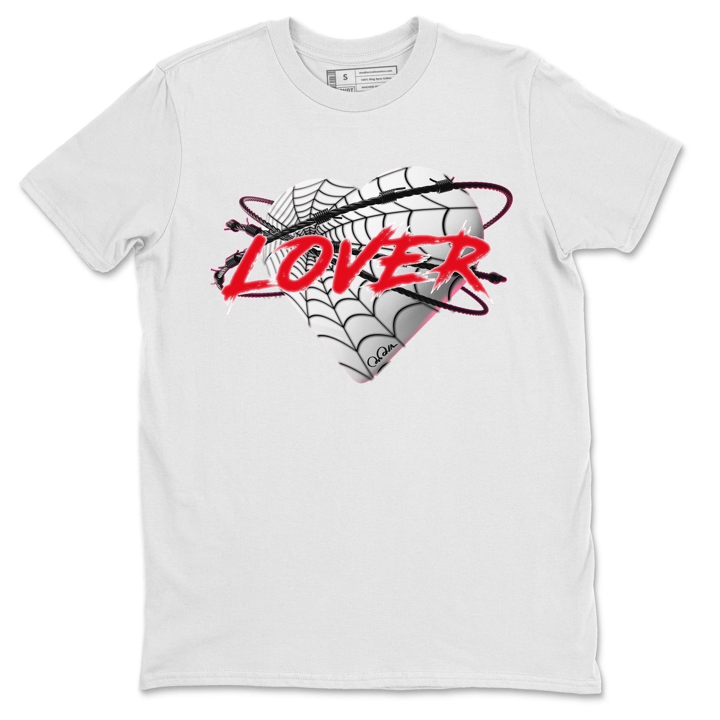 Air Jordan 1 Spider Man Sneaker Match Tees Heart Lover Sneaker Release Tees AJ1 Spider Man Sneaker Release Tees Unisex Shirts White 2