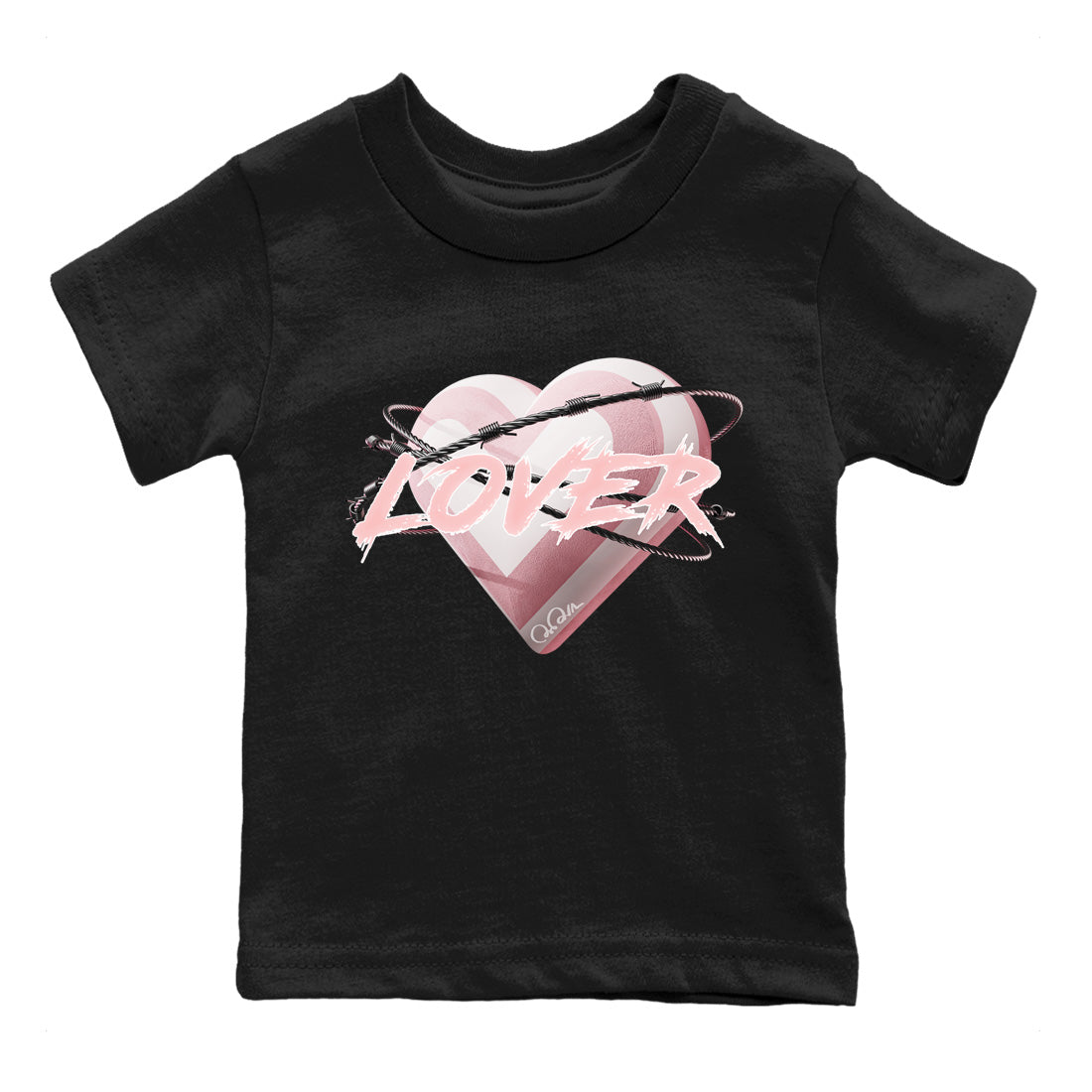 AJ1 Retro High OG Washed Pink Sneaker Match Tees Heart Lover Streetwear Sneaker Shirt AJ1 Retro High OG Washed Pink Sneaker Release Tees Kids Shirts Black 2
