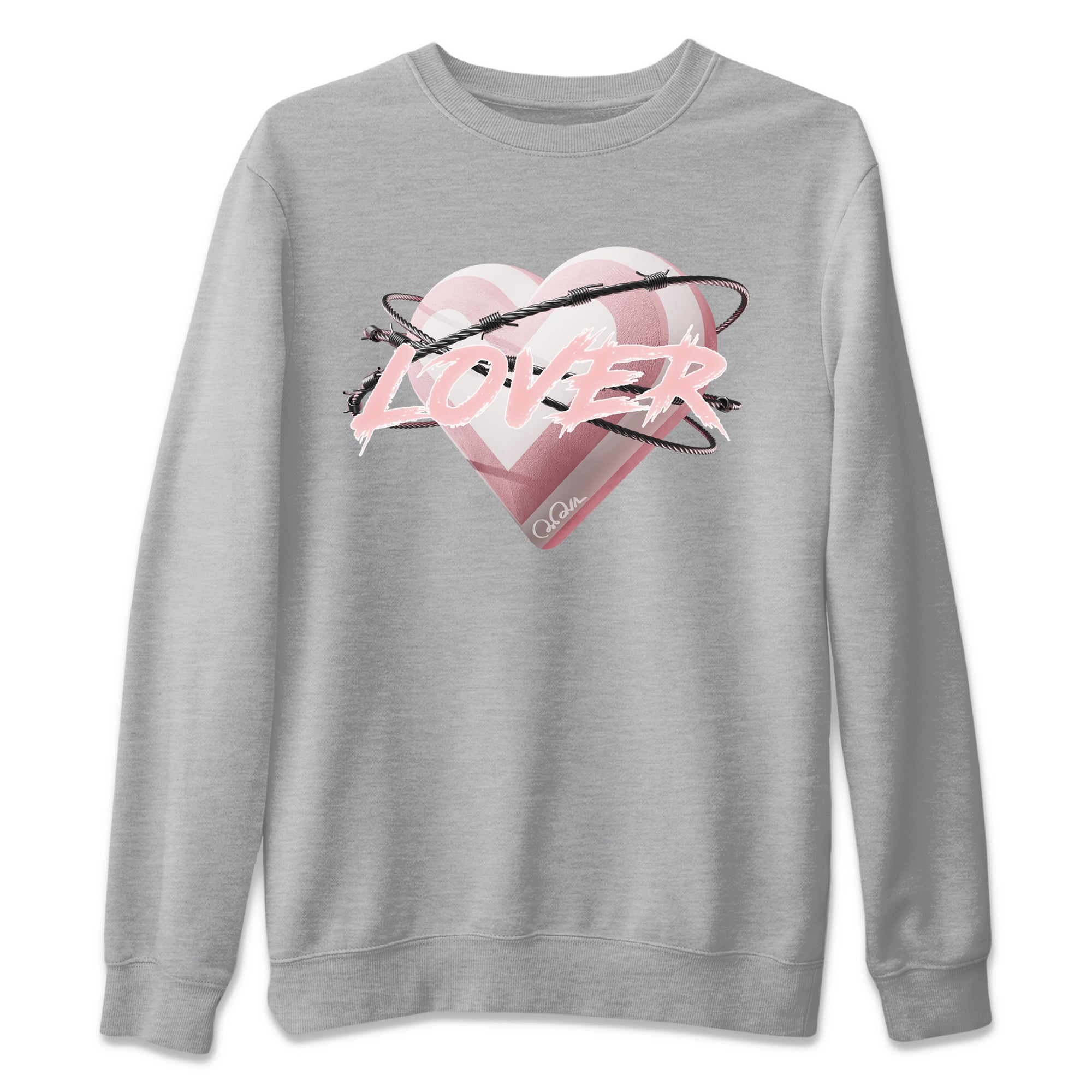 AJ1 Retro High OG Washed Pink Sneaker Match Tees Heart Lover Streetwear Sneaker Shirt AJ1 Retro High OG Washed Pink Sneaker Release Tees Unisex Shirts Heather Grey 2