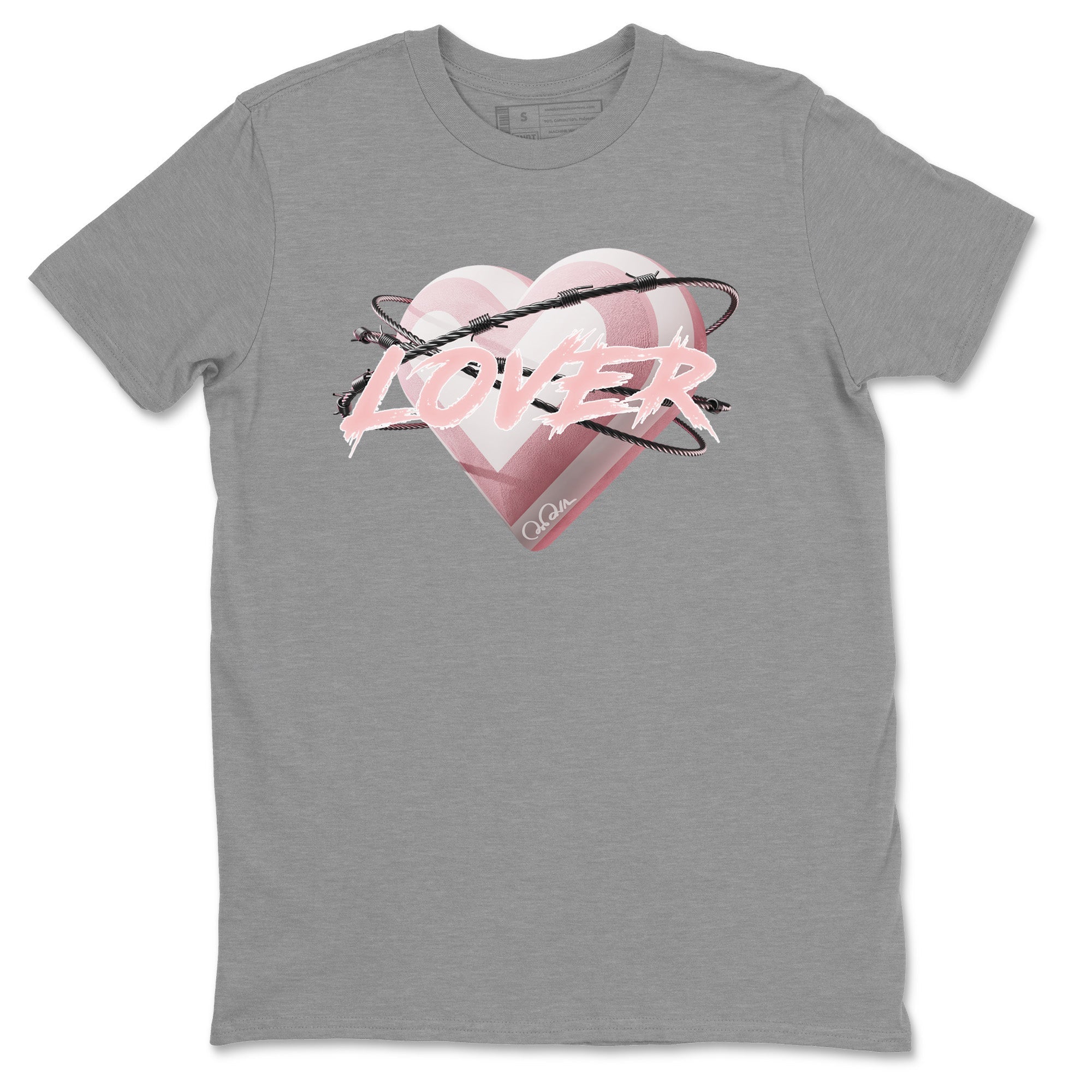 AJ1 Retro High OG Washed Pink Sneaker Match Tees Heart Lover Streetwear Sneaker Shirt AJ1 Retro High OG Washed Pink Sneaker Release Tees Unisex Shirts Heather Grey 2