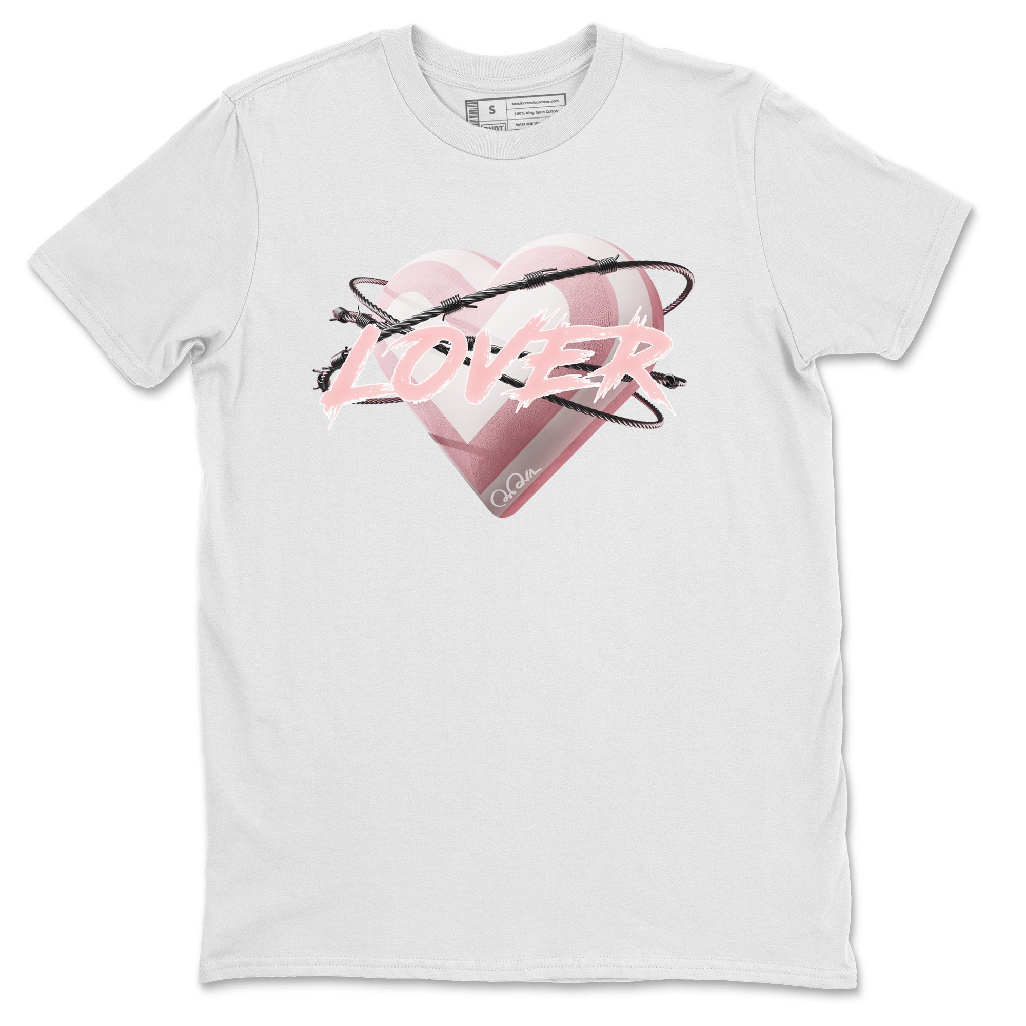 AJ1 Retro High OG Washed Pink Sneaker Match Tees Heart Lover Streetwear Sneaker Shirt AJ1 Retro High OG Washed Pink Sneaker Release Tees Unisex Shirts White 2