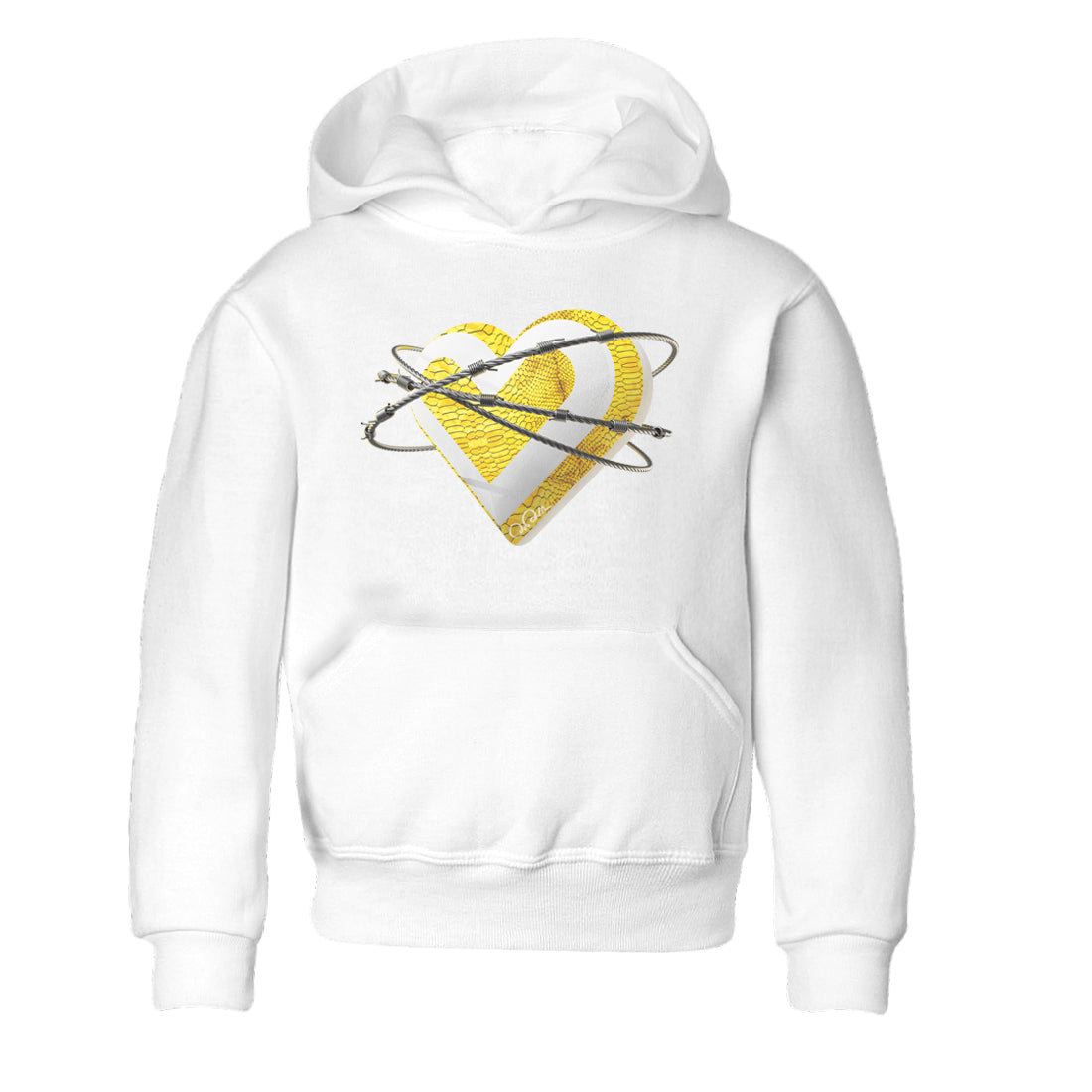 Air Jordan 11 Yellow Python Sneaker Match Tees Heart Lover Streetwear Sneaker Shirt AJ11 Yellow Python Sneaker Release Tees Kids Shirts White 2