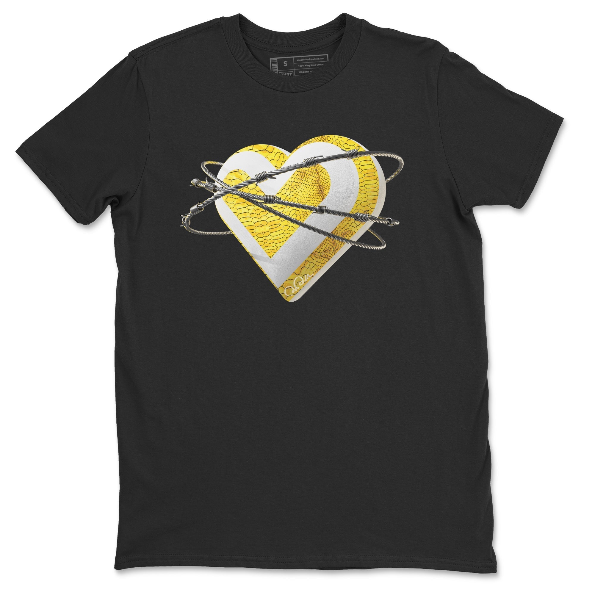 Air Jordan 11 Yellow Python Sneaker Match Tees Heart Lover Streetwear Sneaker Shirt AJ11 Yellow Python Sneaker Release Tees Unisex Shirts Black 2