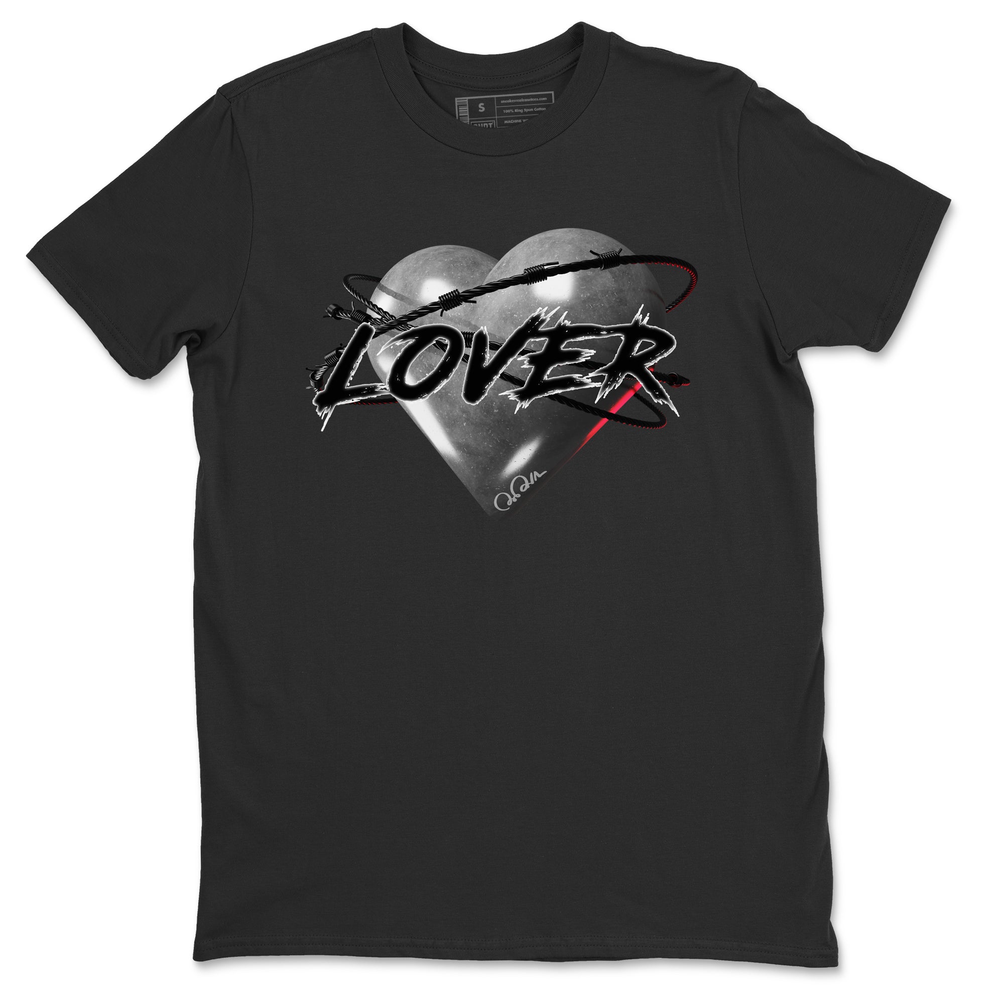 Air Jordan 14 Metallic Silver Sneaker Match Tees Heart Lover Streetwear Sneaker Shirt AJ14 Metallic Silver Sneaker Release Tees Unisex Shirts Black 2