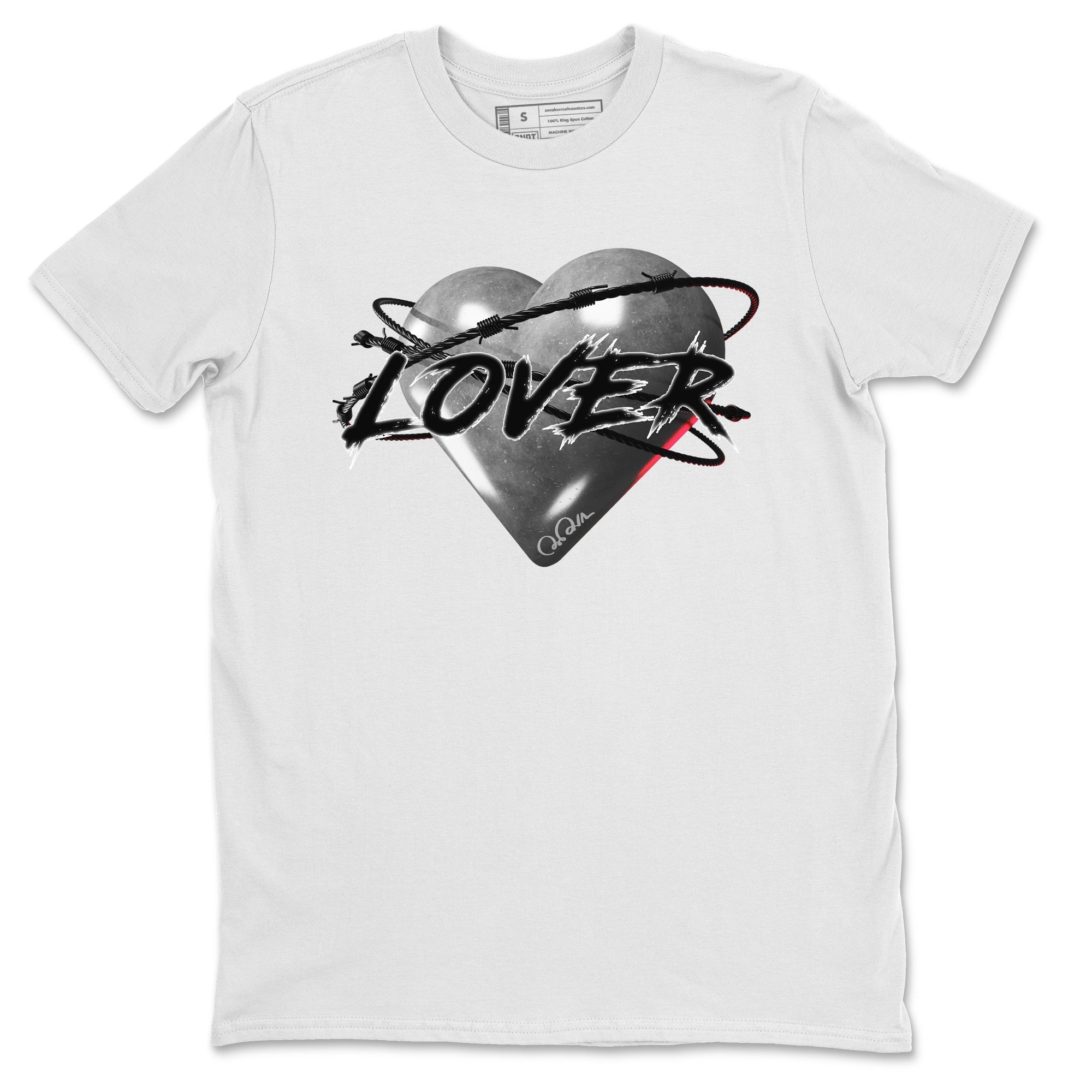 Air Jordan 14 Metallic Silver Sneaker Match Tees Heart Lover Streetwear Sneaker Shirt AJ14 Metallic Silver Sneaker Release Tees Unisex Shirts White 2