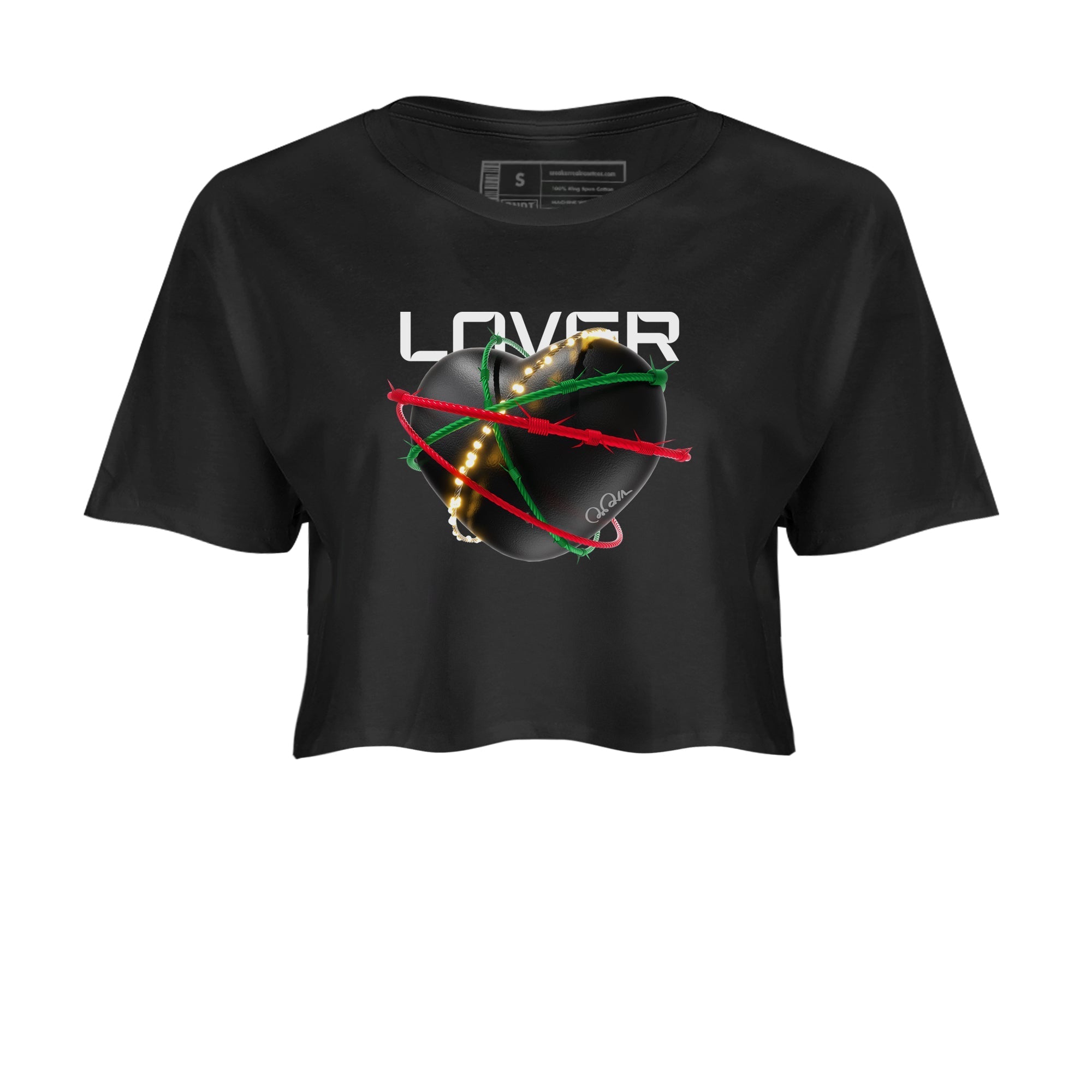 Jordan 2 Low Christmas X-mas Holiday special gift shirt to match jordans Heart Lover sneaker tees Air Jordan 2 Christmas Drip Gear Zone Black 2 Crop T-Shirt