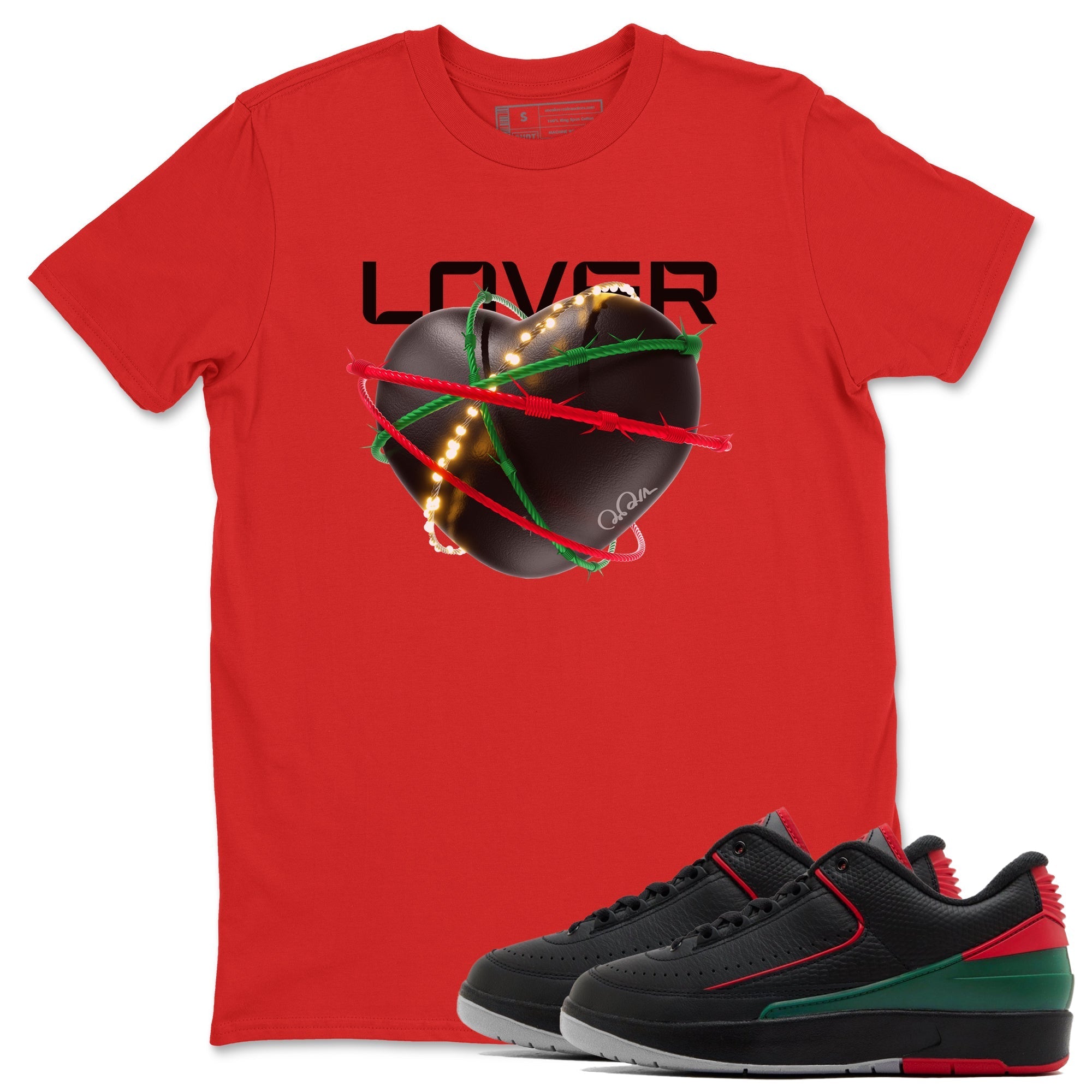 Jordan 2 Low Christmas X-mas Holiday special gift shirt to match jordans Heart Lover sneaker tees Air Jordan 2 Christmas Drip Gear Zone Unisex Red 1 T-Shirt