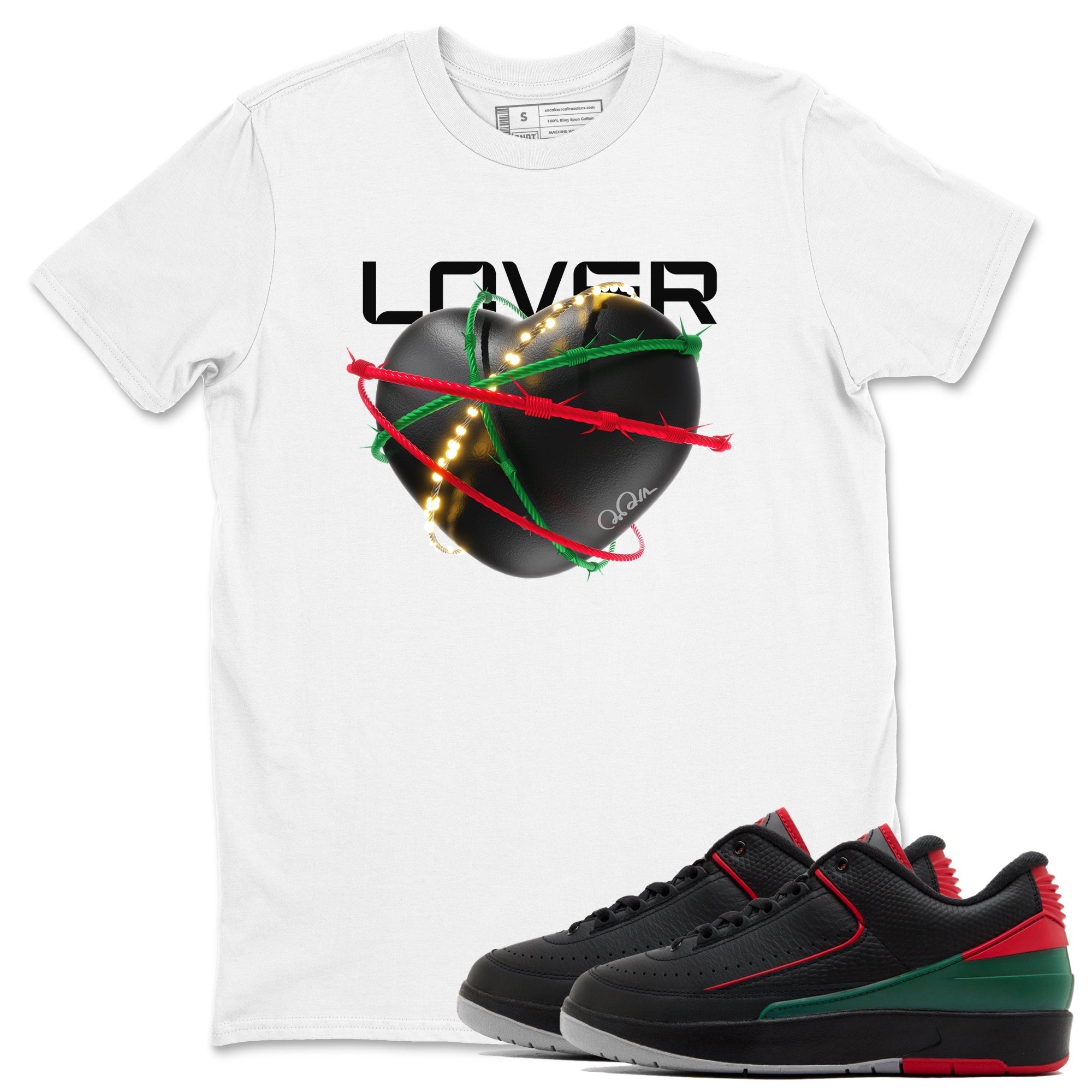 Jordan 2 Low Christmas X-mas Holiday special gift shirt to match jordans Heart Lover sneaker tees Air Jordan 2 Christmas Drip Gear Zone Unisex White 1 T-Shirt