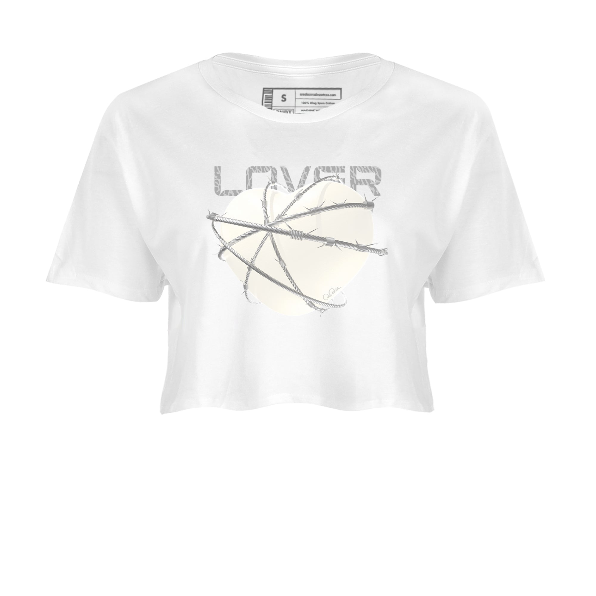 3s Ivory shirt to match jordans Heart Lover sneaker tees Air Jordan 3 Ivory Drip Gear Zone White 2 crop length shirt