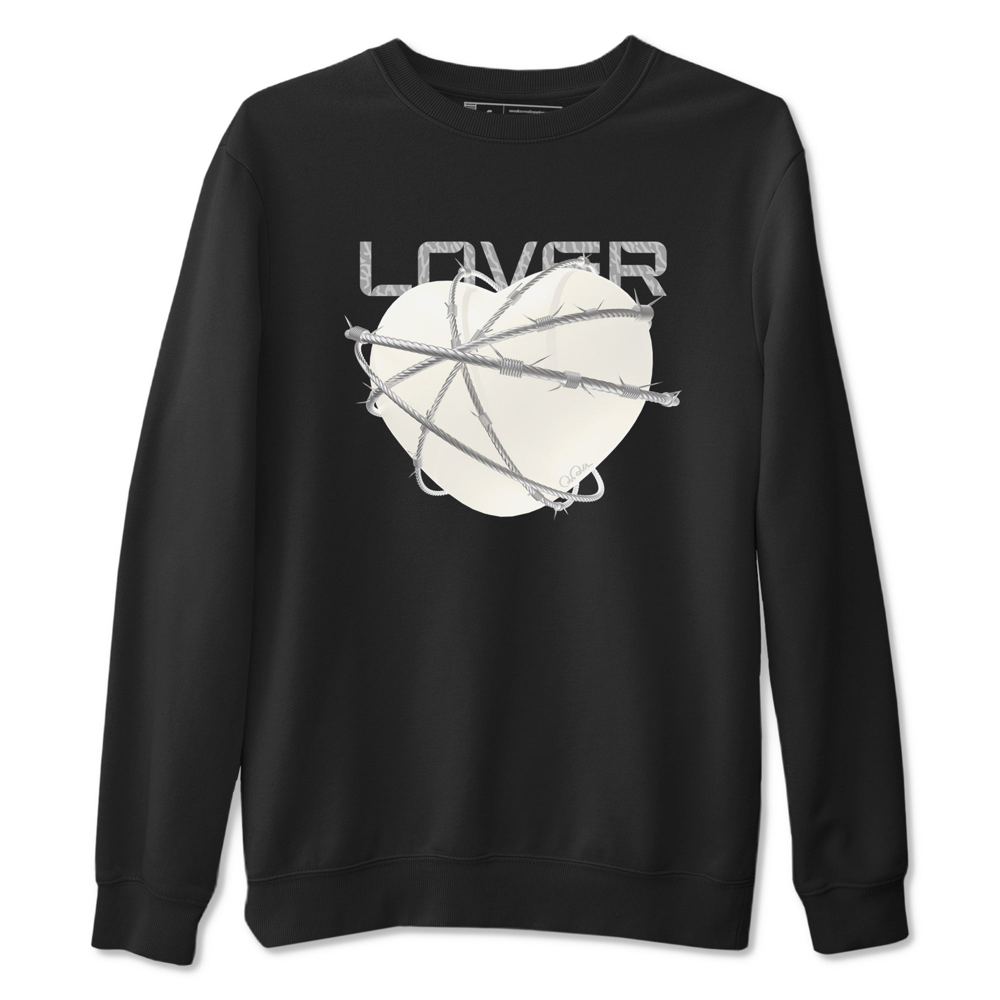 3s Ivory shirt to match jordans Heart Lover sneaker tees Air Jordan 3 Ivory Drip Gear Zone unisex cotton Black 2 crew neck shirt