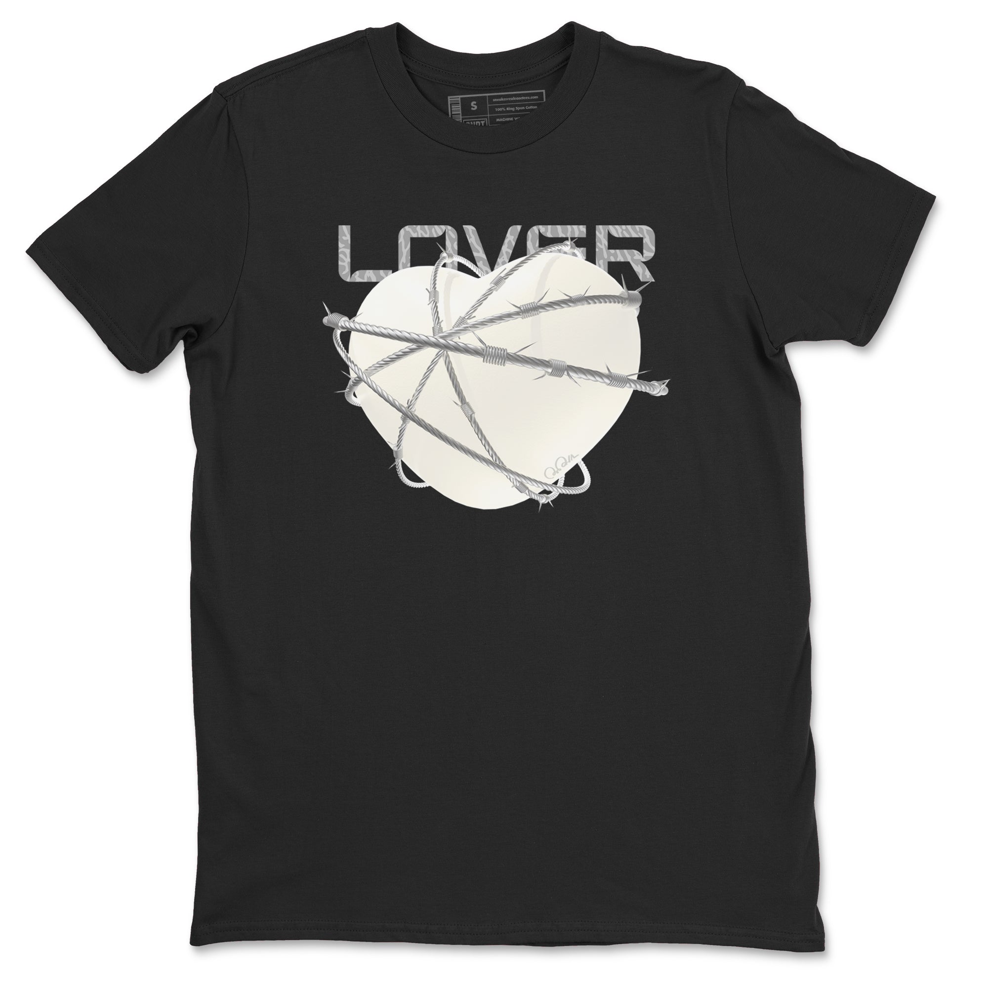 3s Ivory shirt to match jordans Heart Lover sneaker tees Air Jordan 3 Ivory Drip Gear Zone unisex cotton Black 2 crew neck shirt