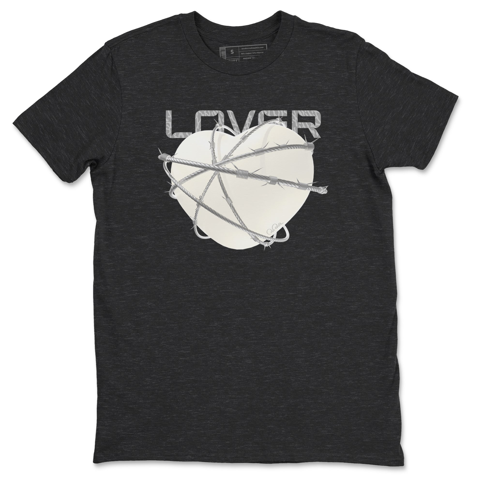 3s Ivory shirt to match jordans Heart Lover sneaker tees Air Jordan 3 Ivory Drip Gear Zone unisex cotton Charcoal Heather 2 crew neck shirt
