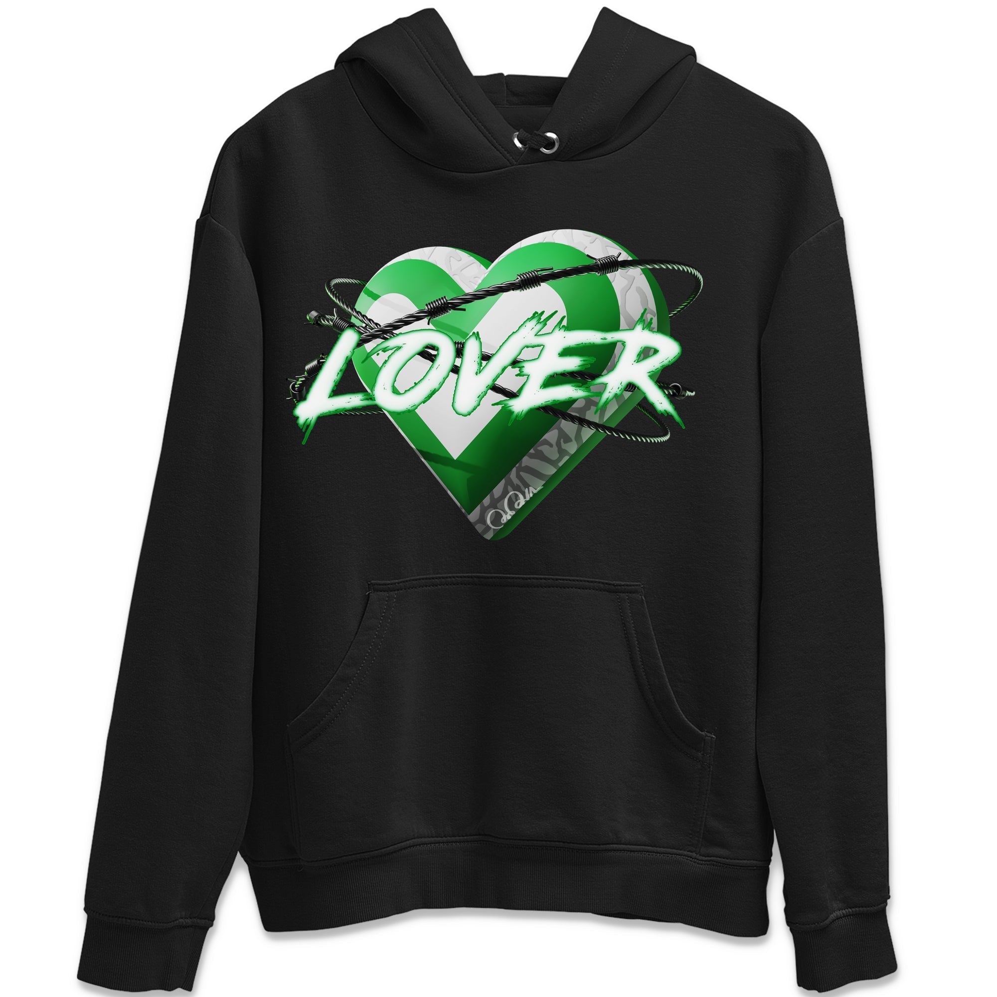 Air Jordan 3 Lucky Green Sneaker Match Tees Heart Lover Streetwear Sneaker Shirt AJ3 Lucky Green Sneaker Release Tees Unisex Shirts Black 2