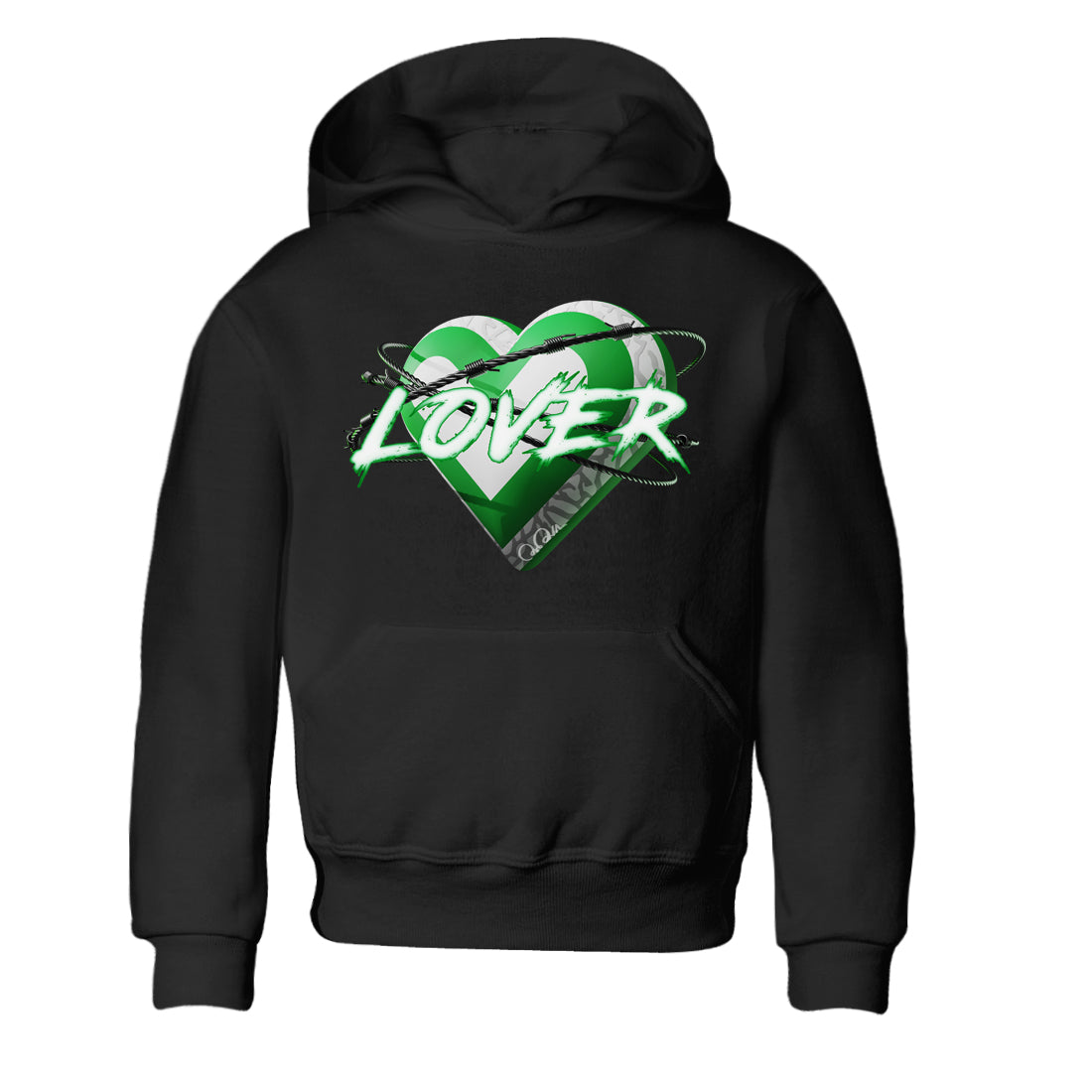 Air Jordan 3 Lucky Green Sneaker Match Tees Heart Lover Streetwear Sneaker Shirt AJ3 Lucky Green Sneaker Release Tees Kids Shirts Black 2